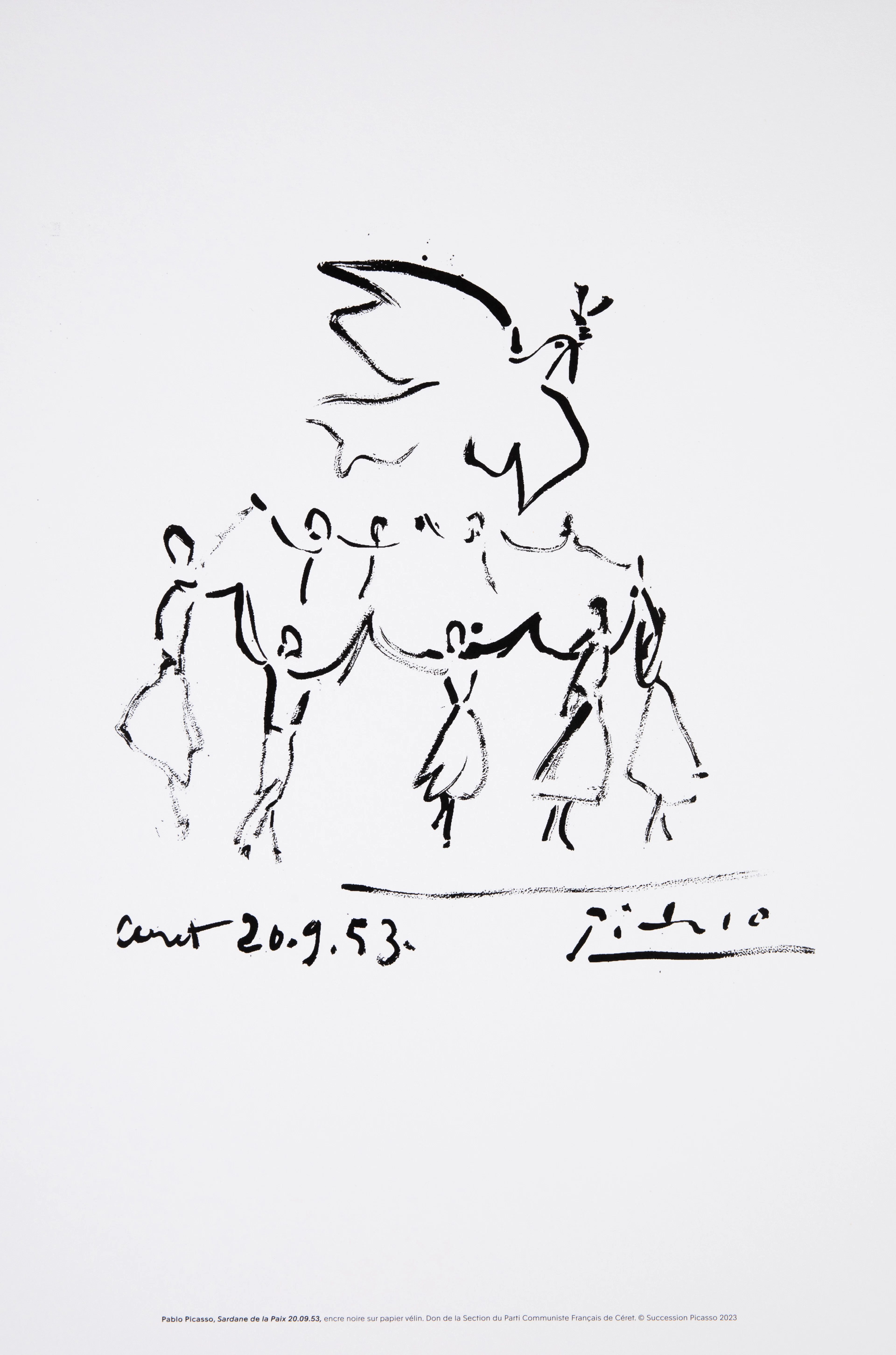 Pablo PICASSO : Sardane de la paix - Lithographie signée