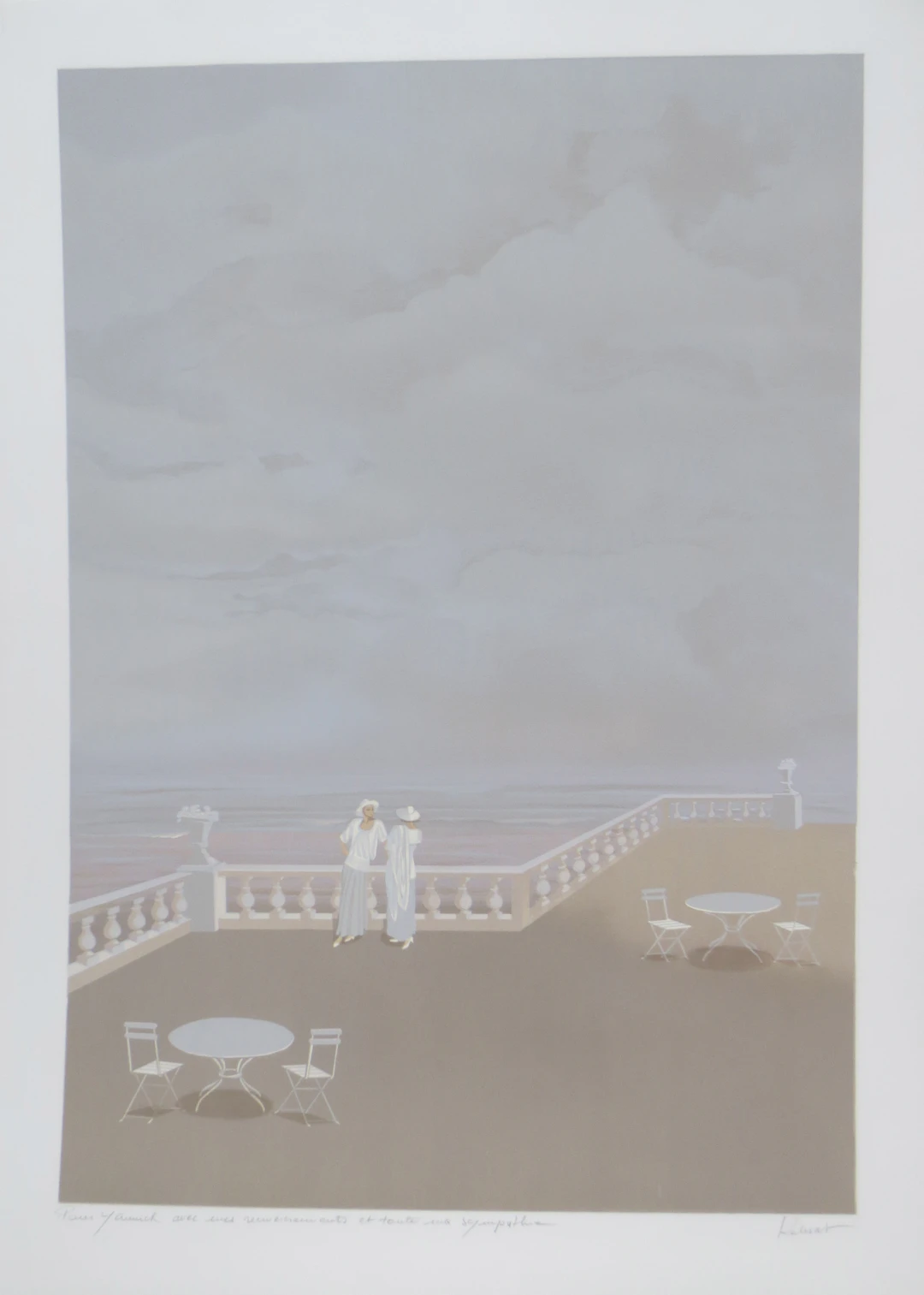 Annie RETIVAT - Les balustres - Lithographie signée et dédicacée