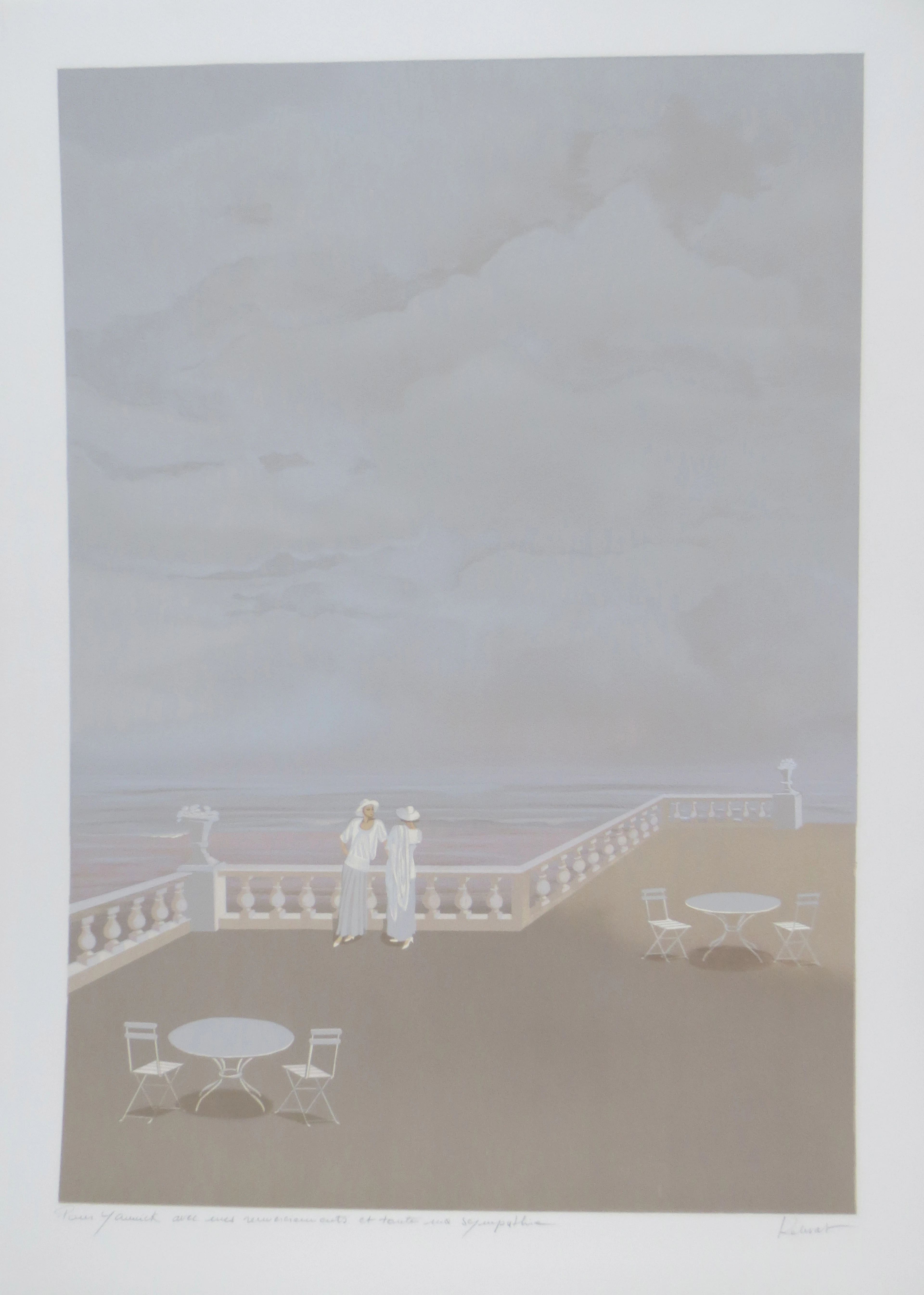 Annie RETIVAT - Les balustres - Lithographie signée et dédicacée