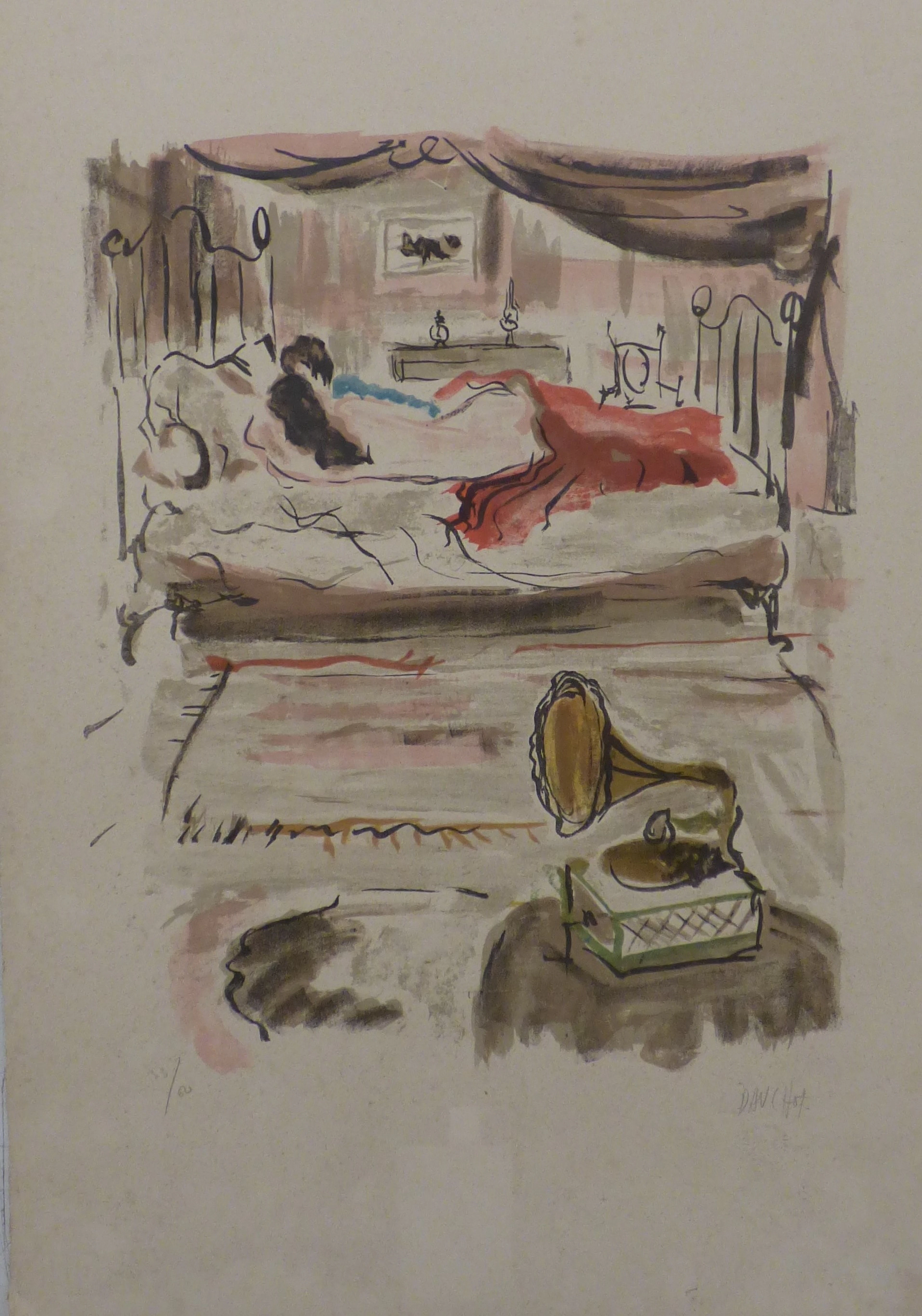 Gabriel DAUCHOT - Le Diable au corps, 1961 - Lithographie originale