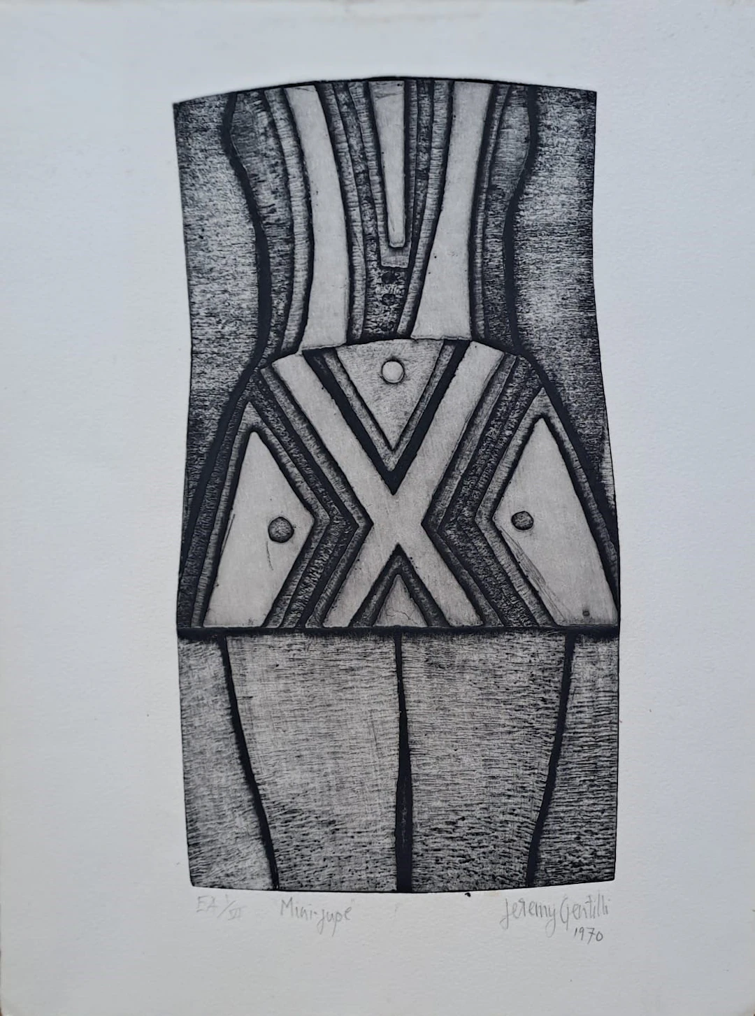 Jérémy Gentilli - Mini-jupe, 1970 - Eau-forte signée, justifiée EA