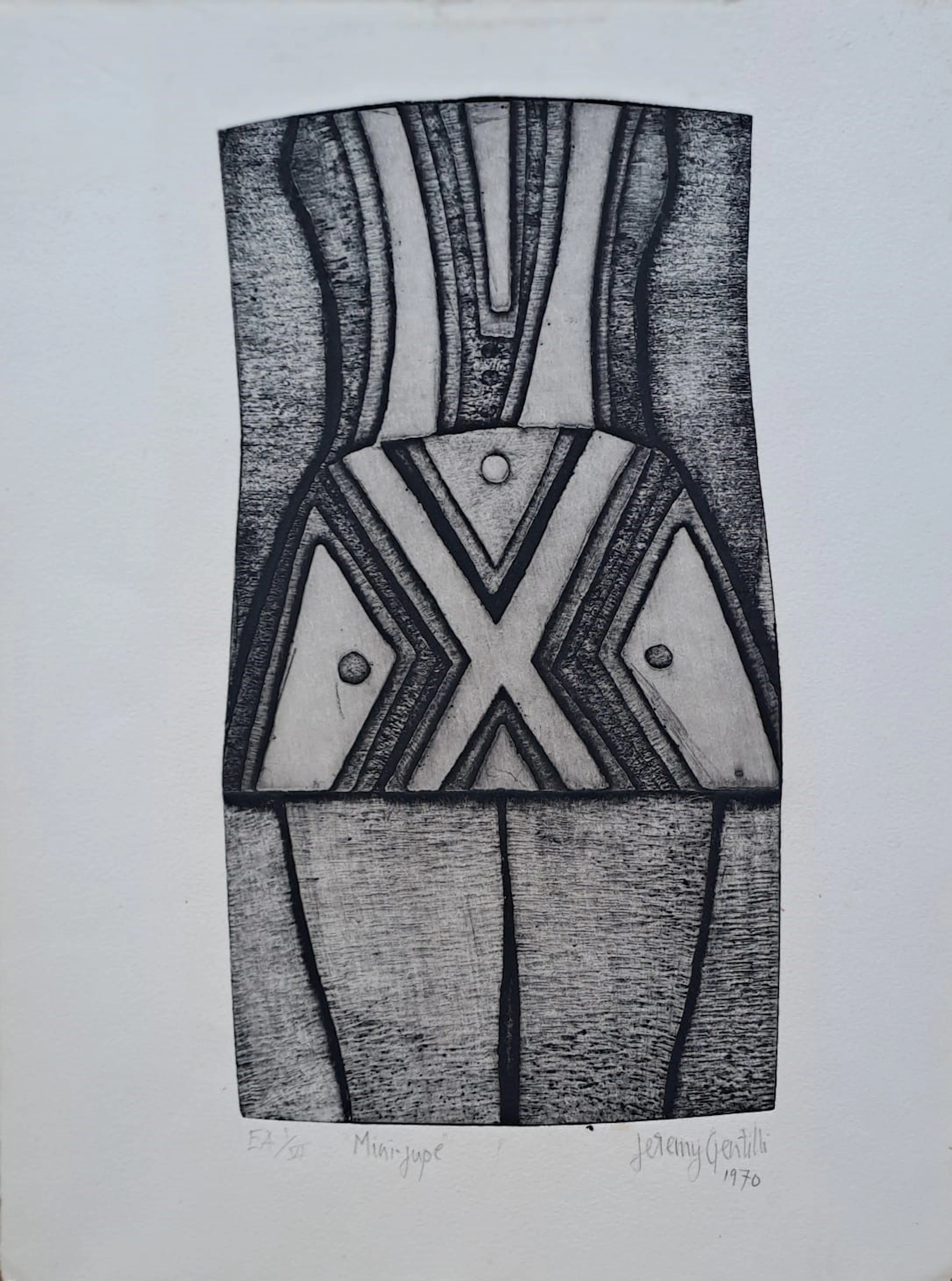 Jérémy Gentilli - Mini-jupe, 1970 - Eau-forte signée, justifiée EA