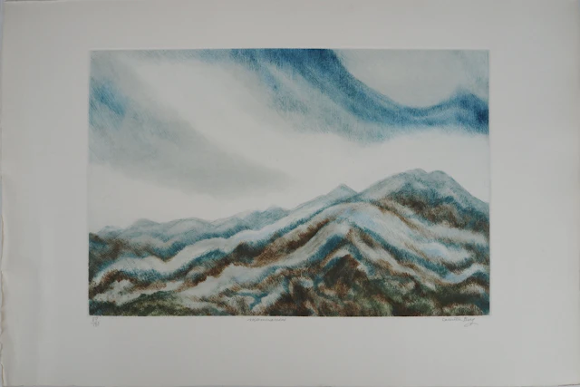 Camille BERG, Mouvances, 1982 - Gravure sur cuivre originale signée