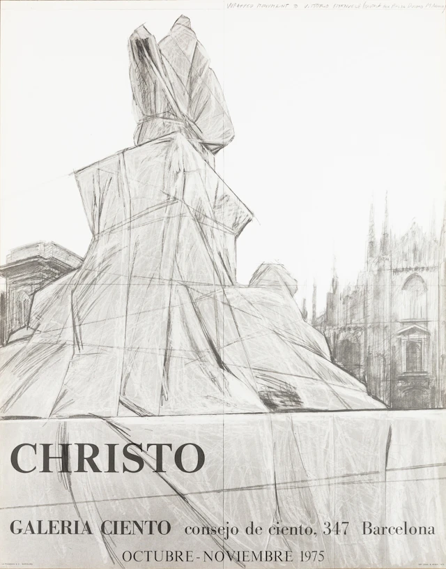 CHRISTO : Milano Piazza del Duomo - Affiche originale d’époque
