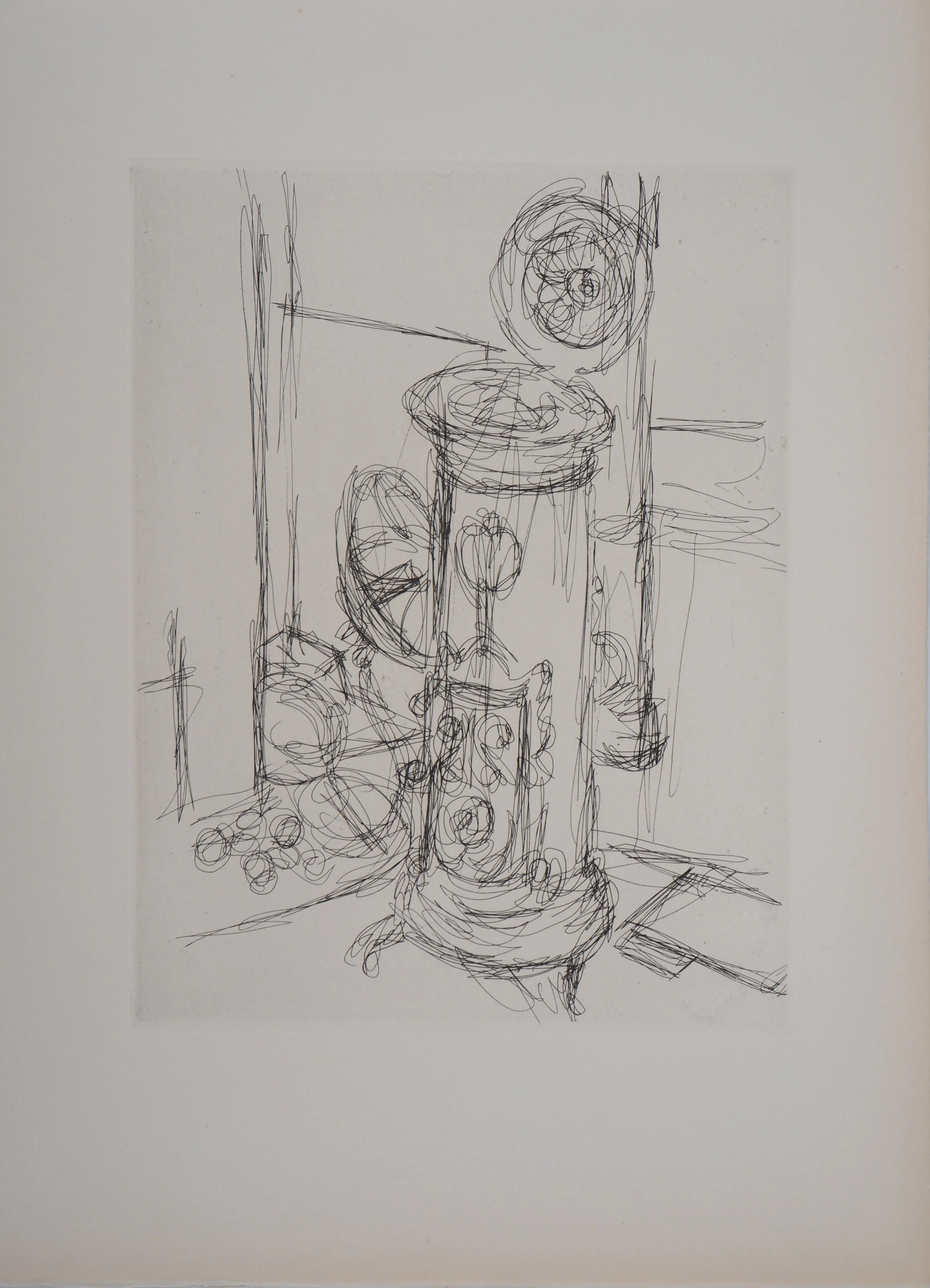 Alberto GIACOMETTI : Le poêle au charbon, Gravure originale