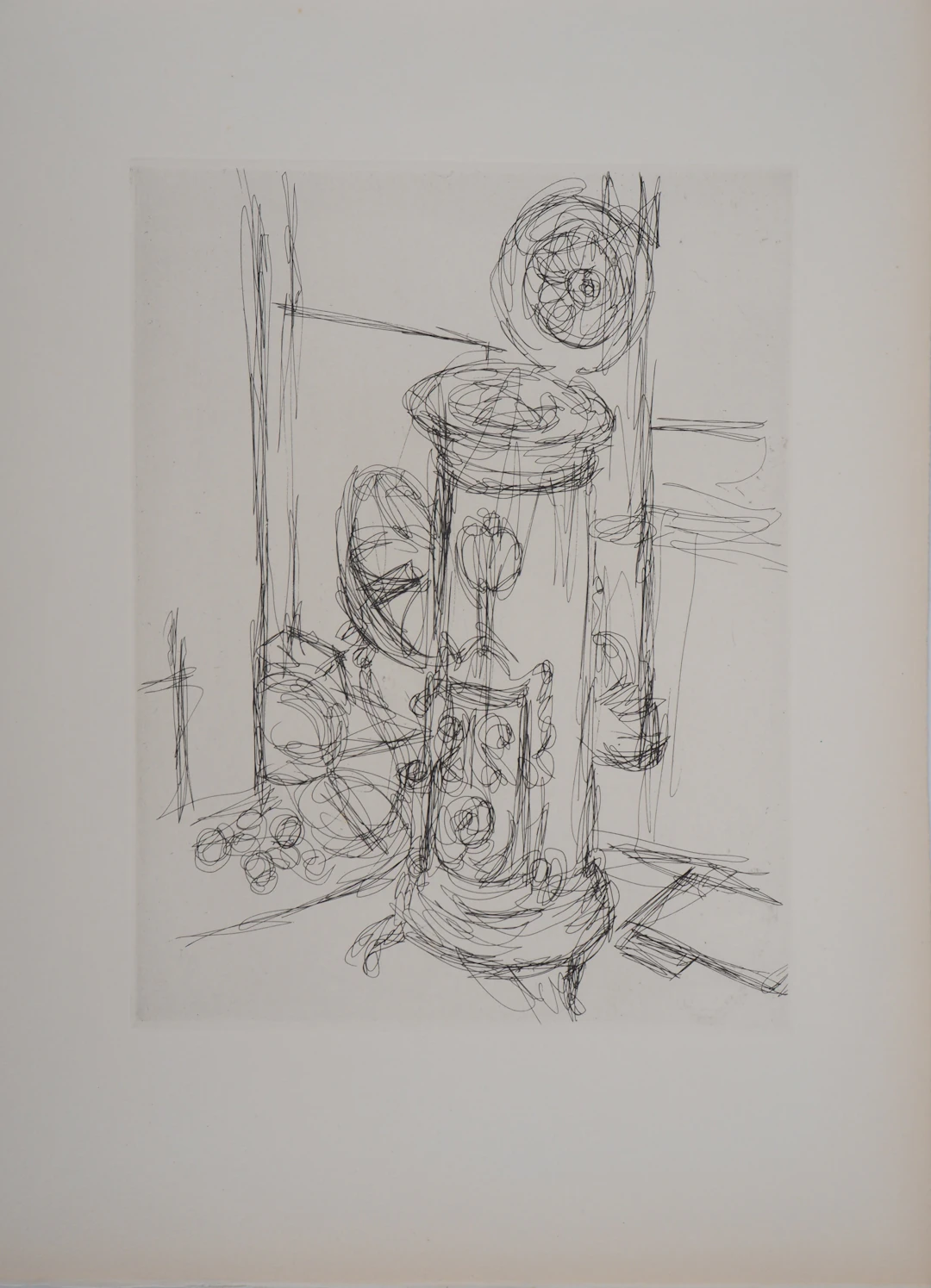 Alberto GIACOMETTI : Le poêle au charbon, Gravure originale