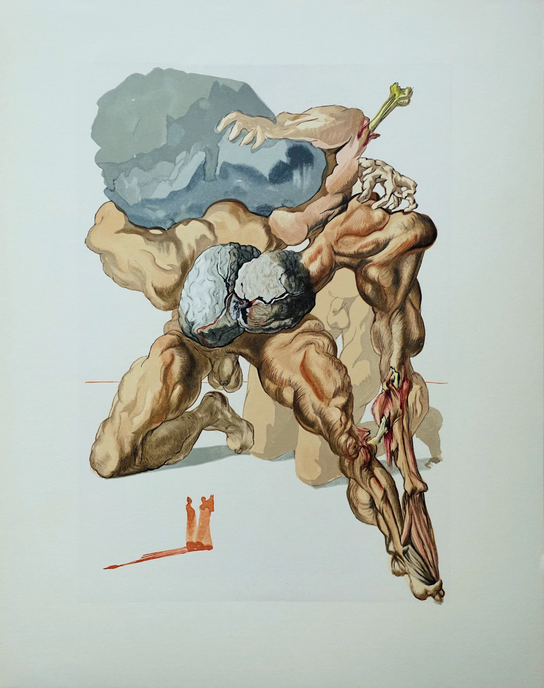 Salvador DALI : Les avares et les prodigues, Bois gravé original