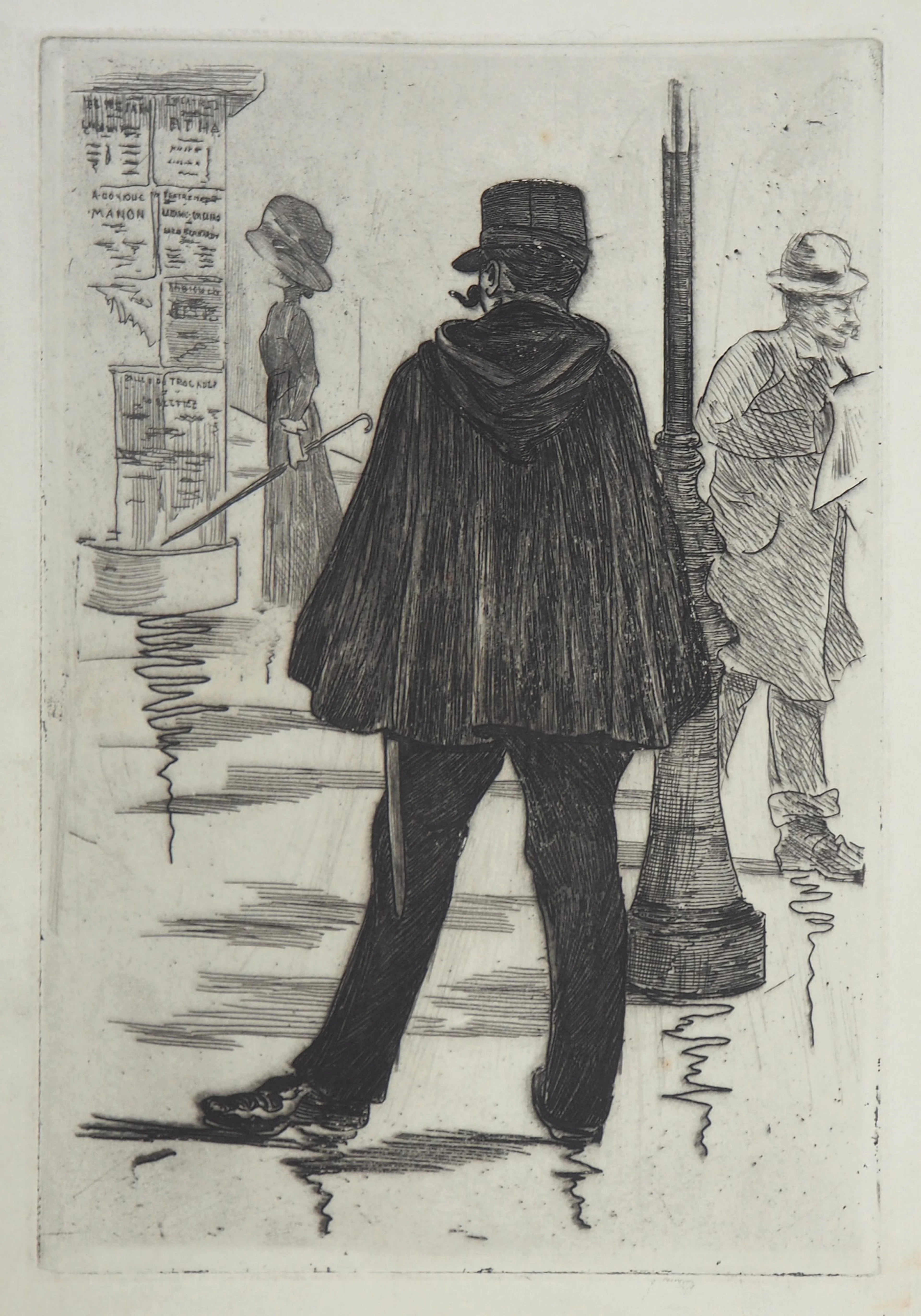 Henri BOUTET : Le Gendarme - Gravure originale