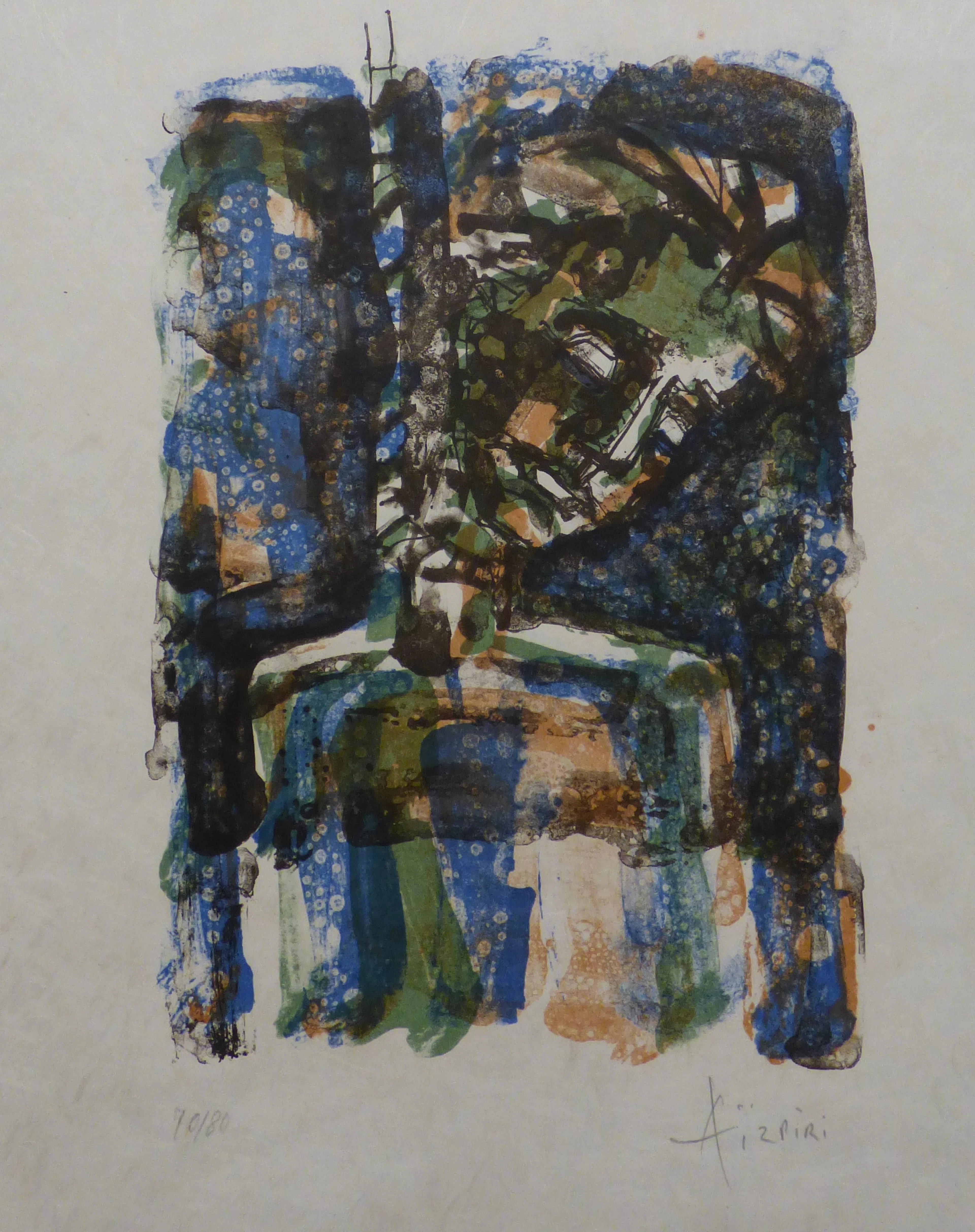 Paul AIZPIRI - Le Christ, 1980 - Lithographie originale signée au crayon