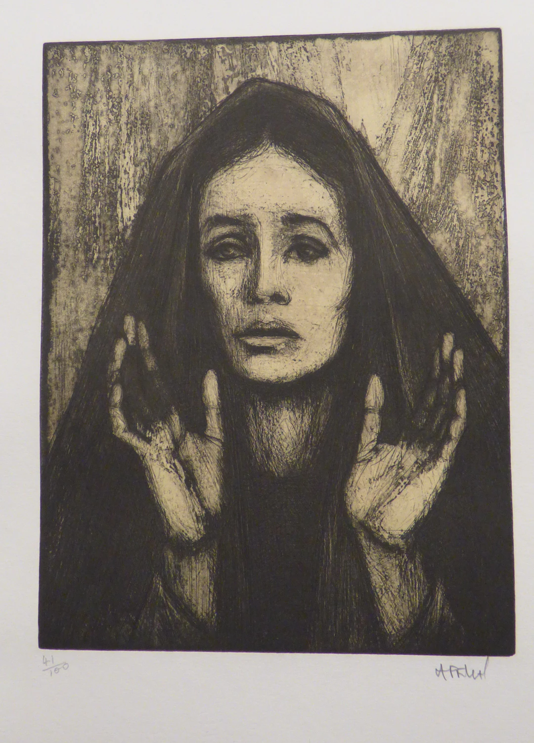 Pierre LAFFILLÉ - La Vierge, 1992 - Lithographie originale signée au crayon