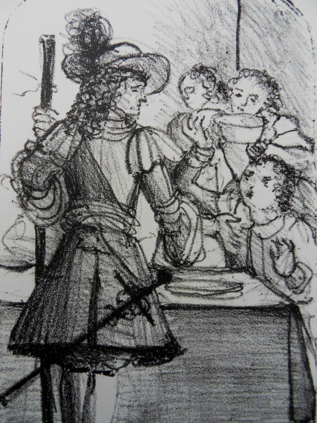 André DERAIN : Les enfants et le mousquetaire - Lithographie originale signée