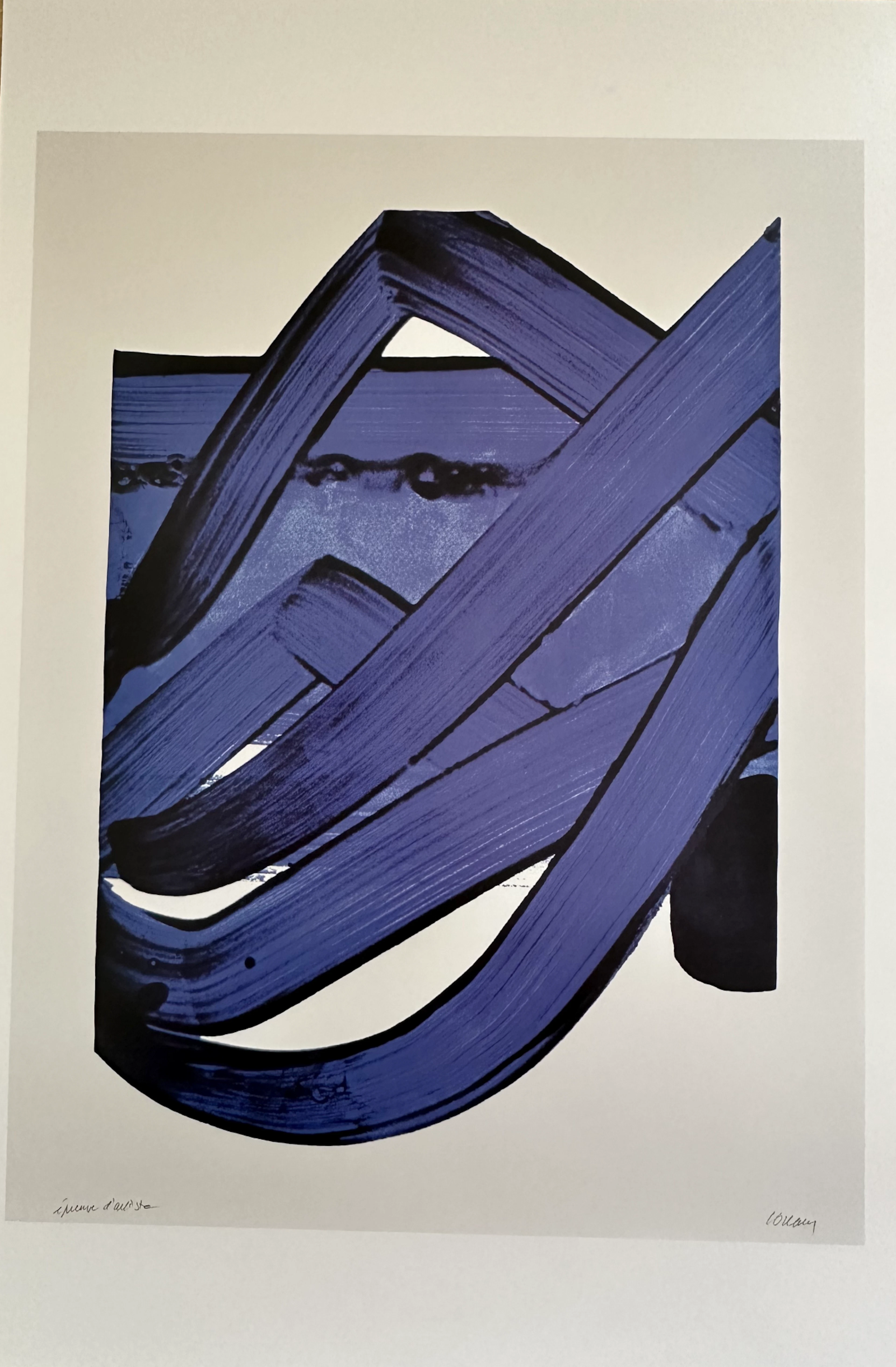 Pierre Soulages (d’après) - Sérigraphie N°18, 1988 - Affiche originale