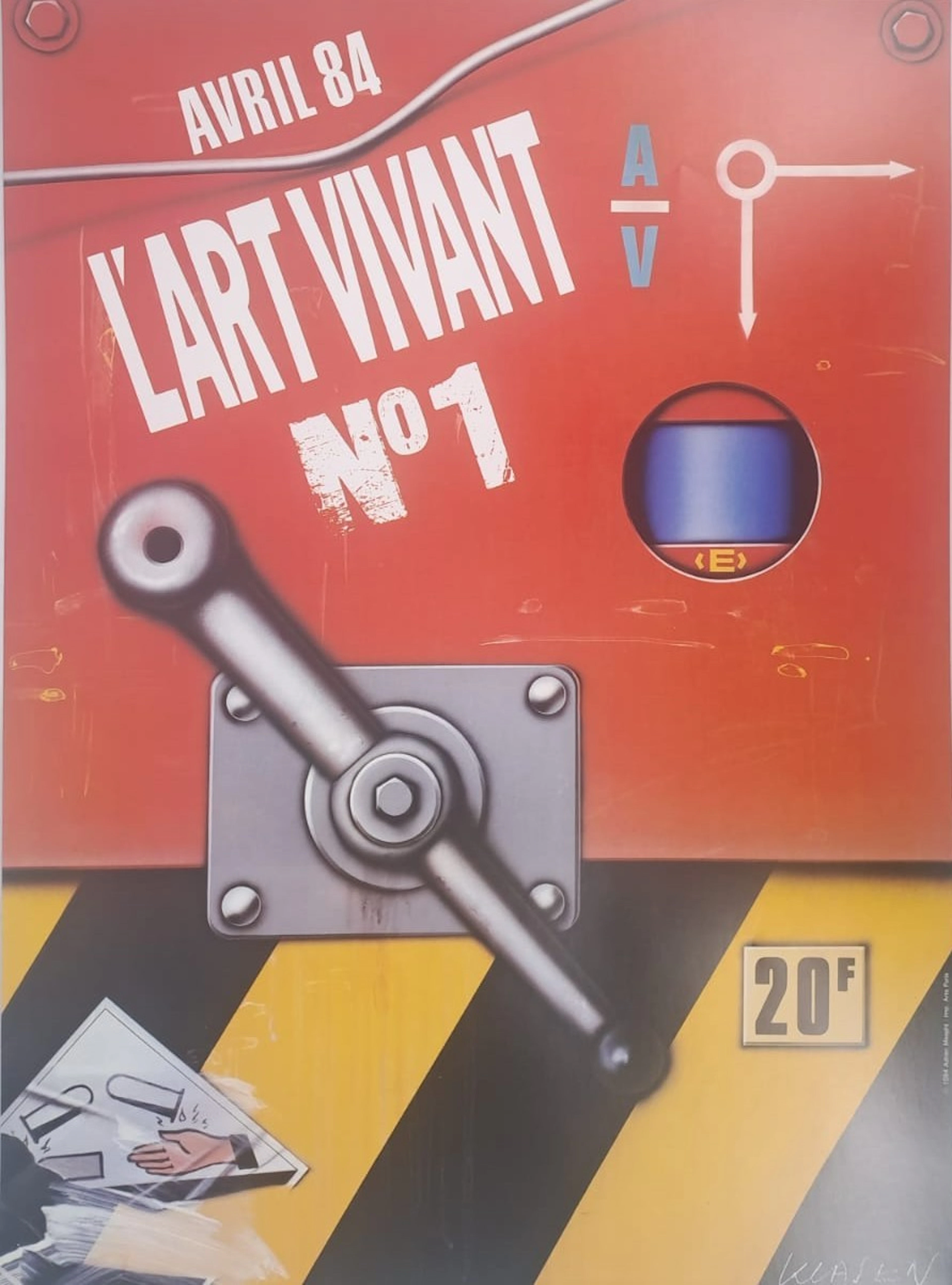 Peter Klasen - Art vivant n°1 - Affiche Lithographique originale, signée