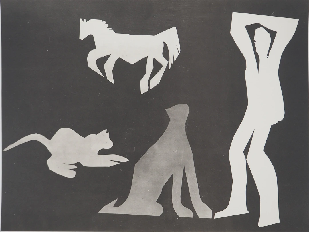 Pablo PICASSO : Diurnes, L’homme au chat I, Phototypie originale