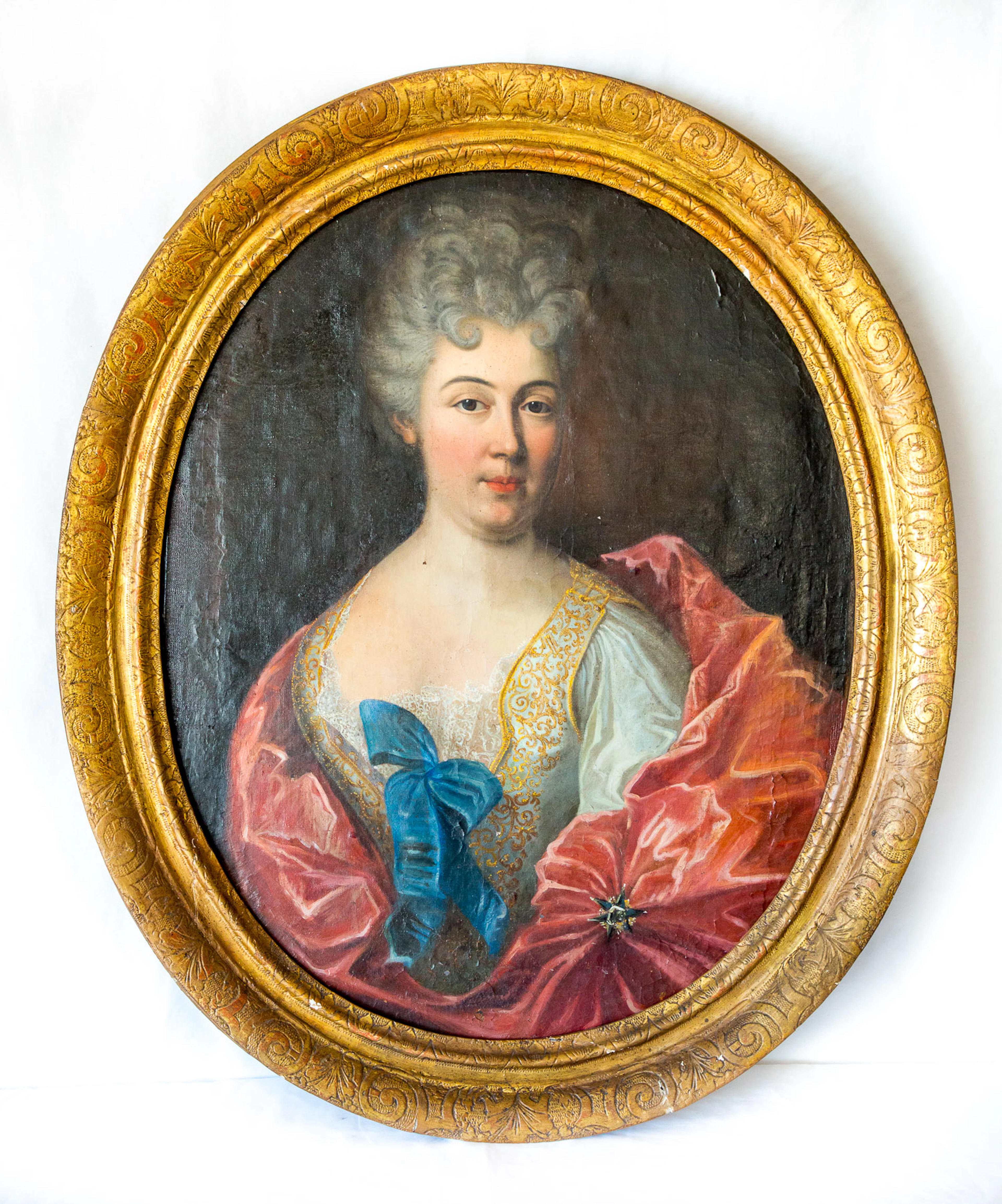 Ecole de LARGILLIERE - Portrait d’une dame de qualité, XVIIIe siècle