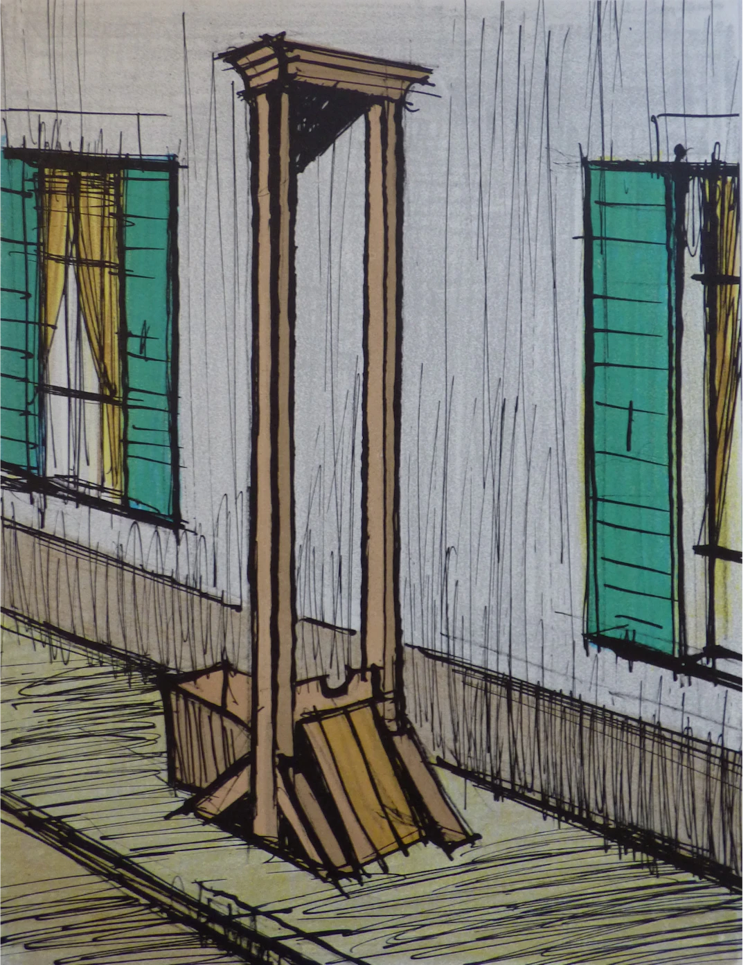 Bernard BUFFET - La Guillotine, 1960 - Lithographie originale