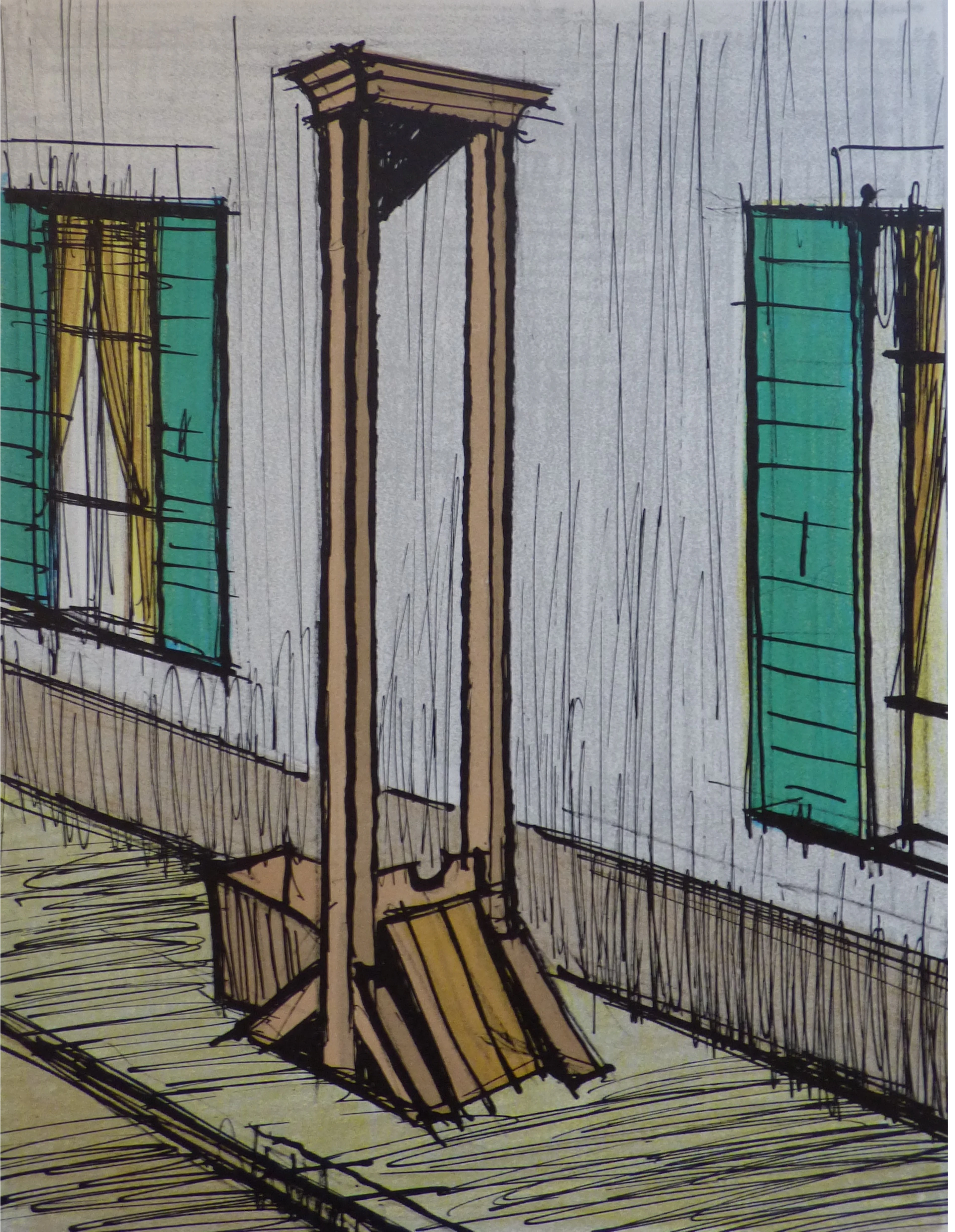 Bernard BUFFET - La Guillotine, 1960 - Lithographie originale