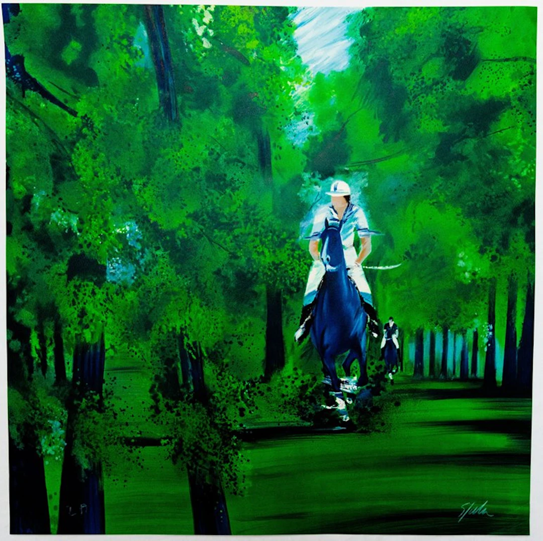 Victor SPAHN : Promenade en forêt - Lithographie originale signée