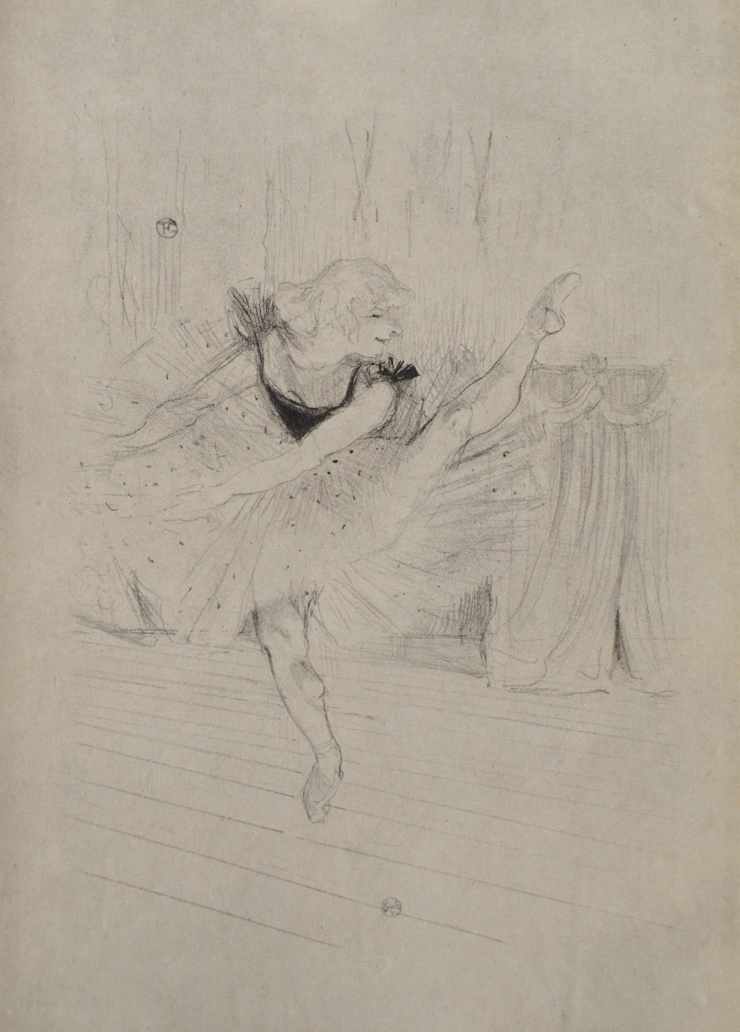 Henri de TOULOUSE-LAUTREC (d’après) : la danseuse anglaise,1927, Lithographie