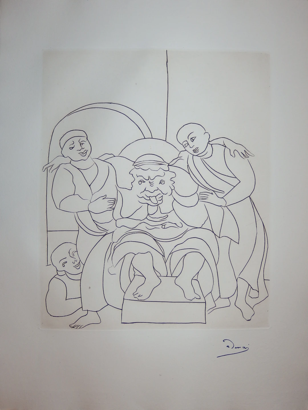 André DERAIN - Le Roi ivre, 1951 Gravure signée