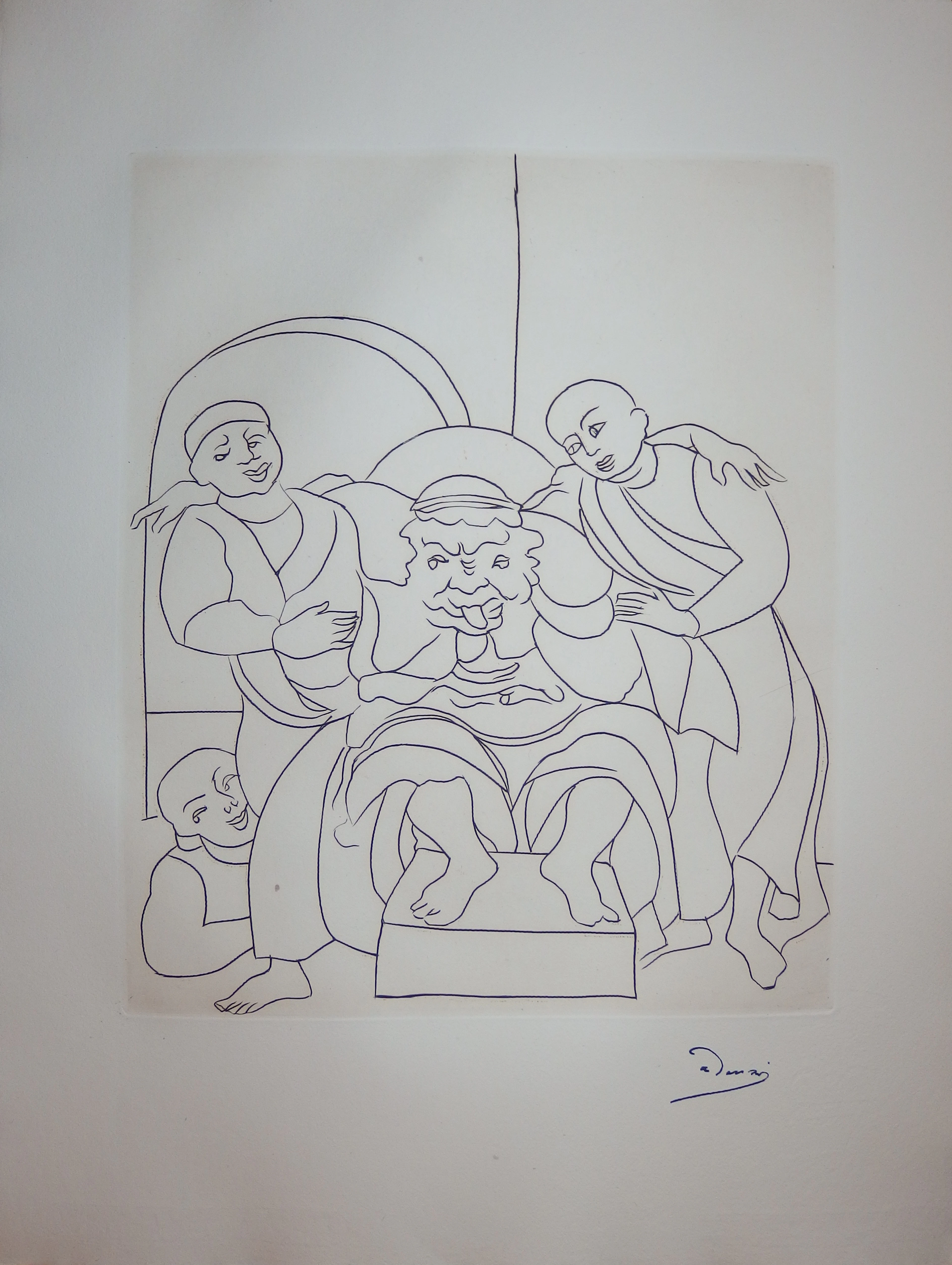 André DERAIN - Le Roi ivre, 1951 Gravure signée