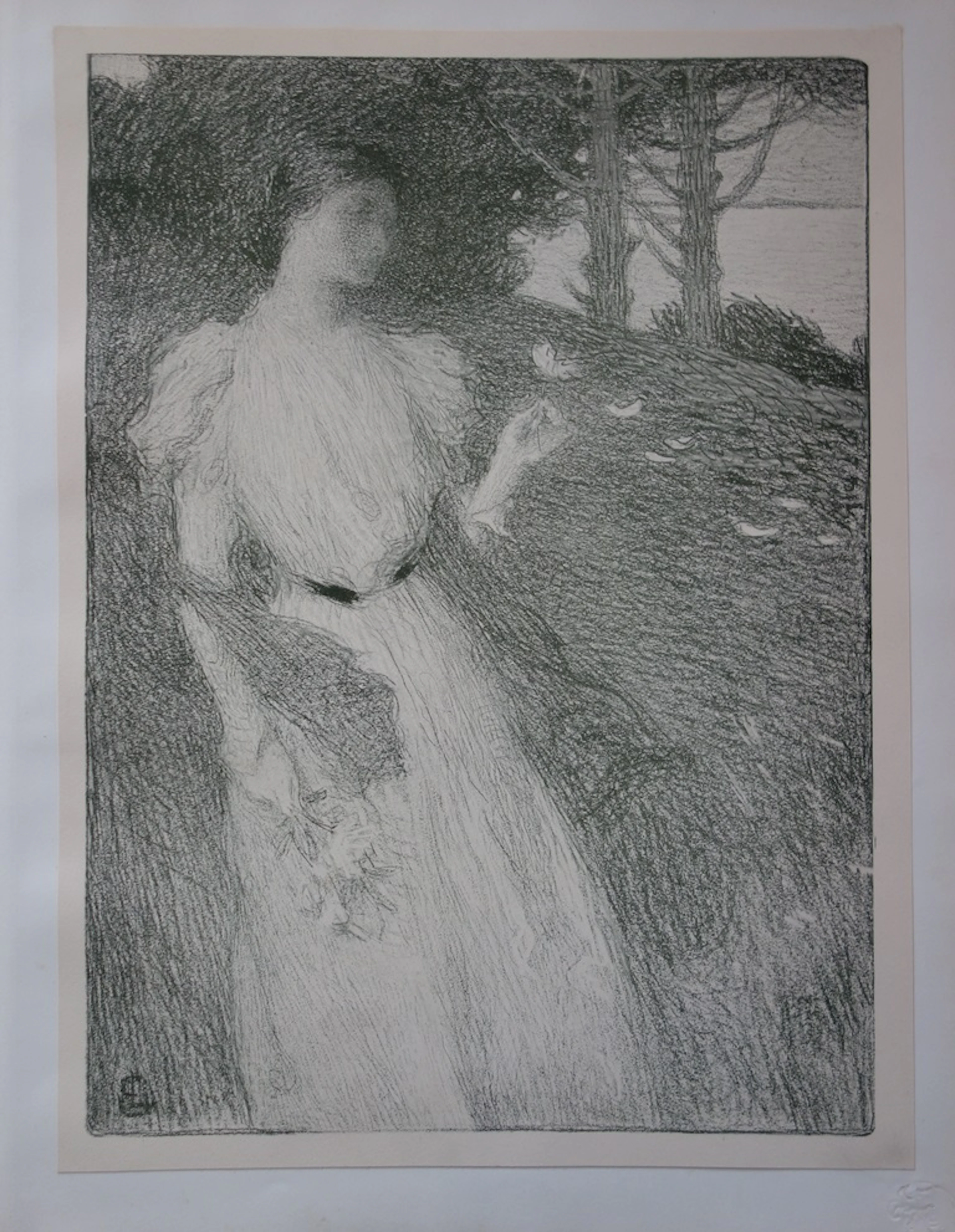 Ernest LAURENT - Soir d’octobre, Lithographie originale signée (1897)