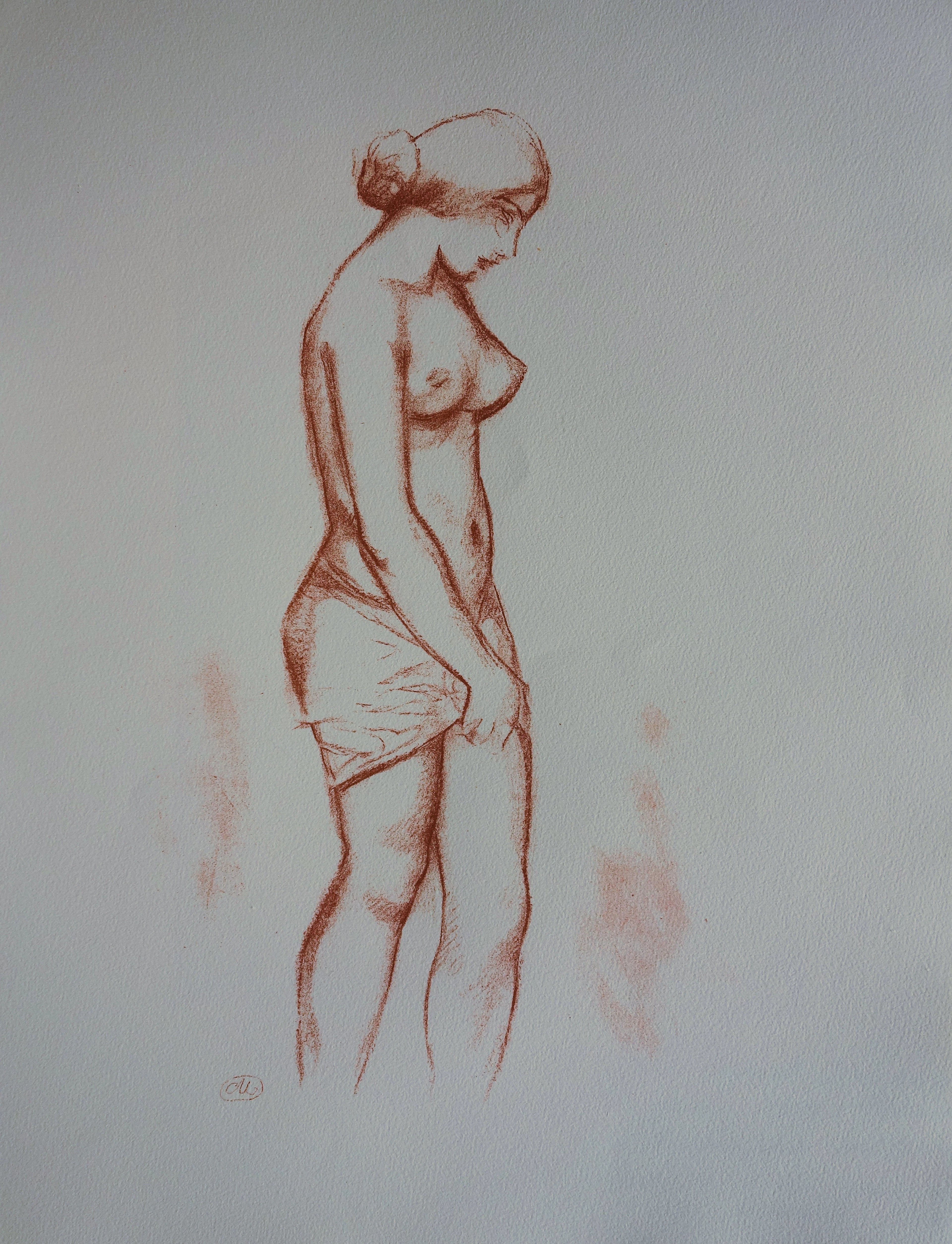 Aristide MAILLOL : Nu de profil - Lithographie signée