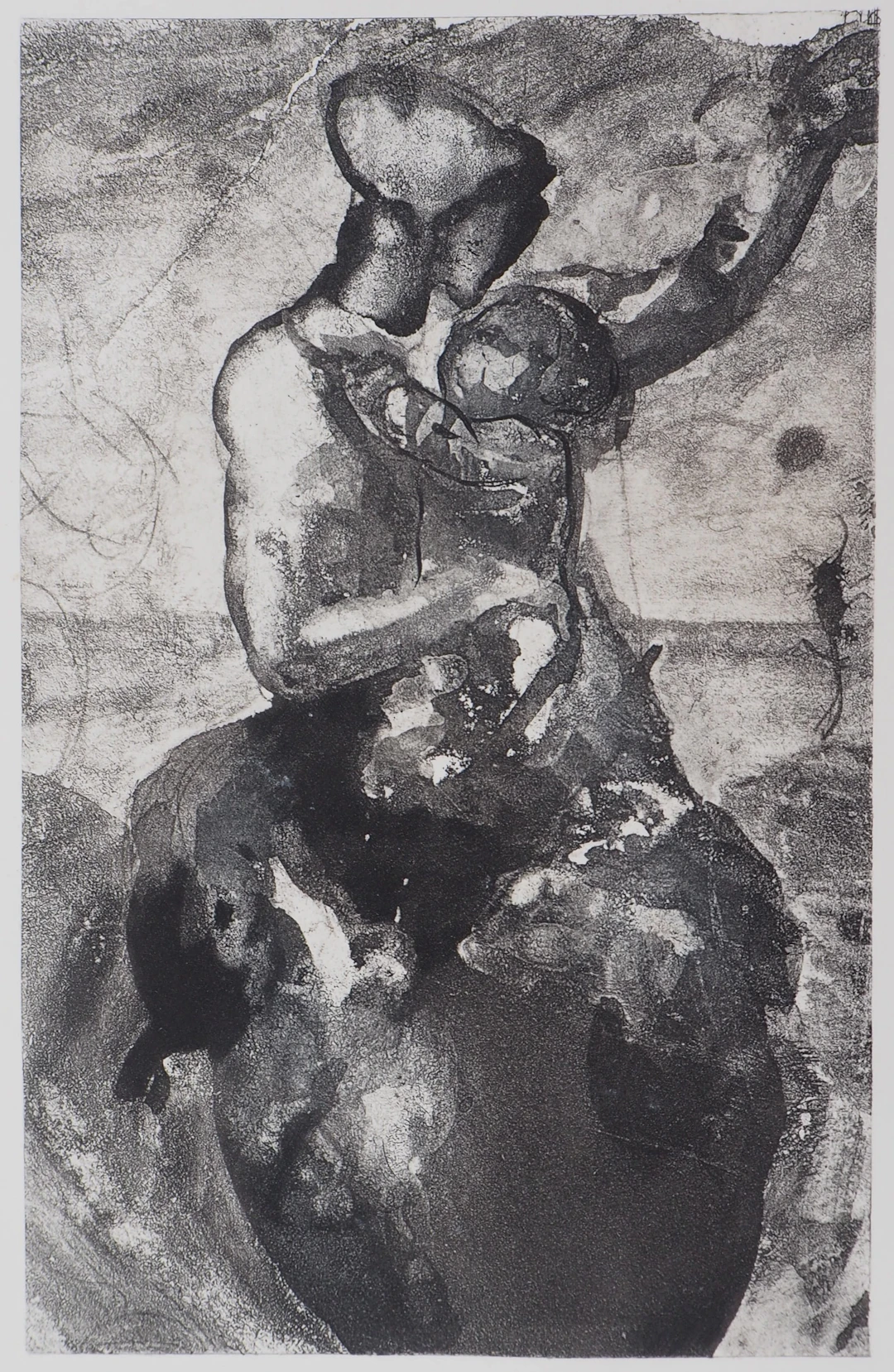 Auguste RODIN : Mère et enfant, Gravure
