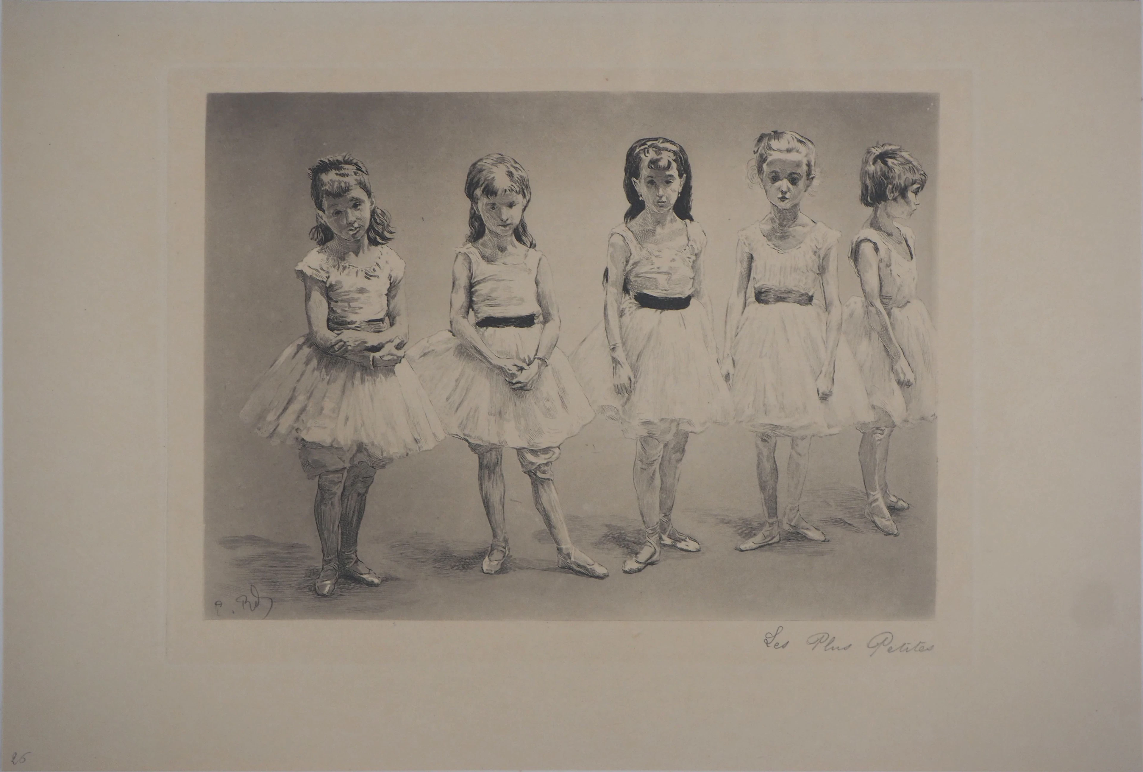 Paul Renouard - Petites danseuses, 1893 - Gravure originale signée au crayon