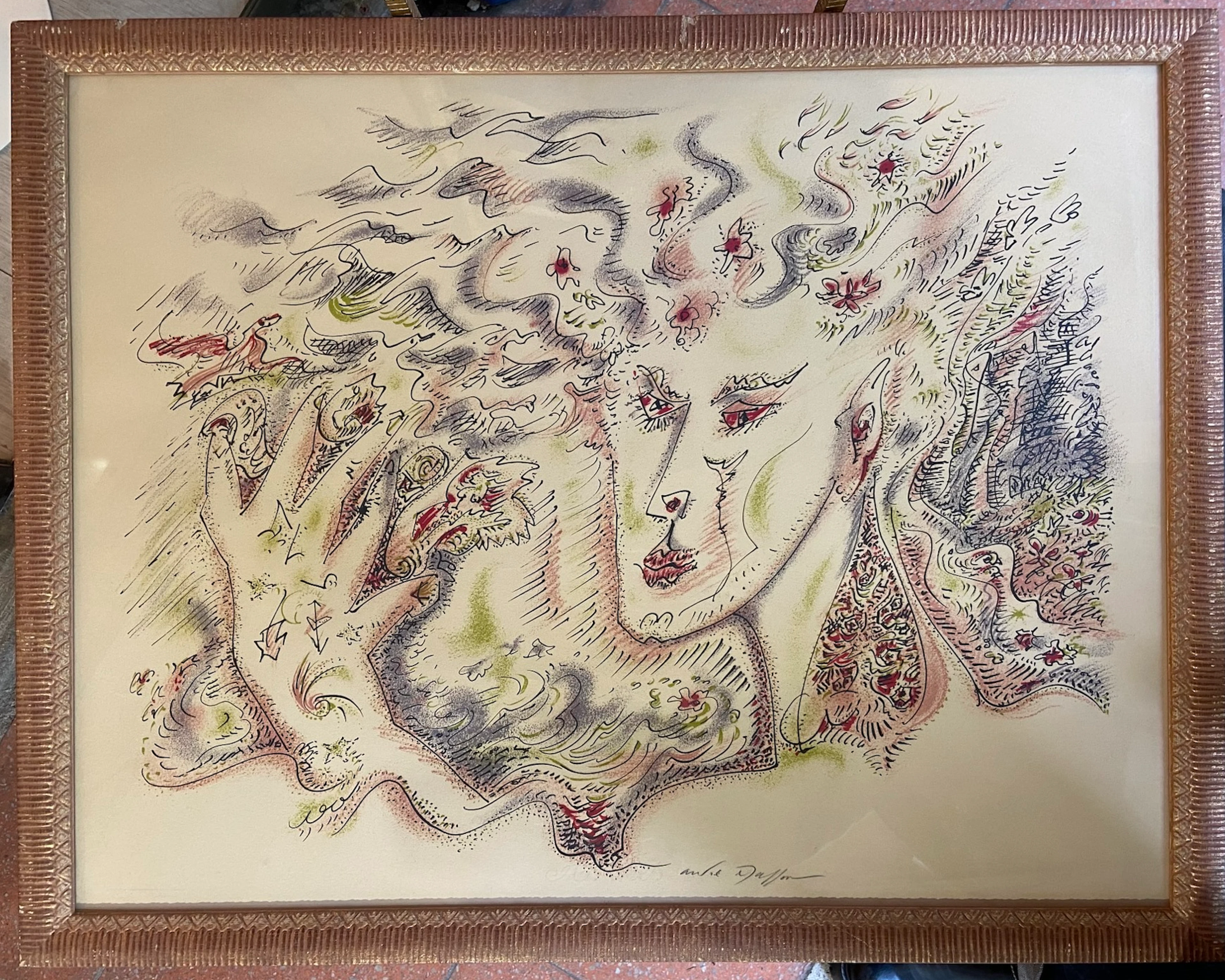 André MASSON - Femme II, 1975 - Lithographie signée