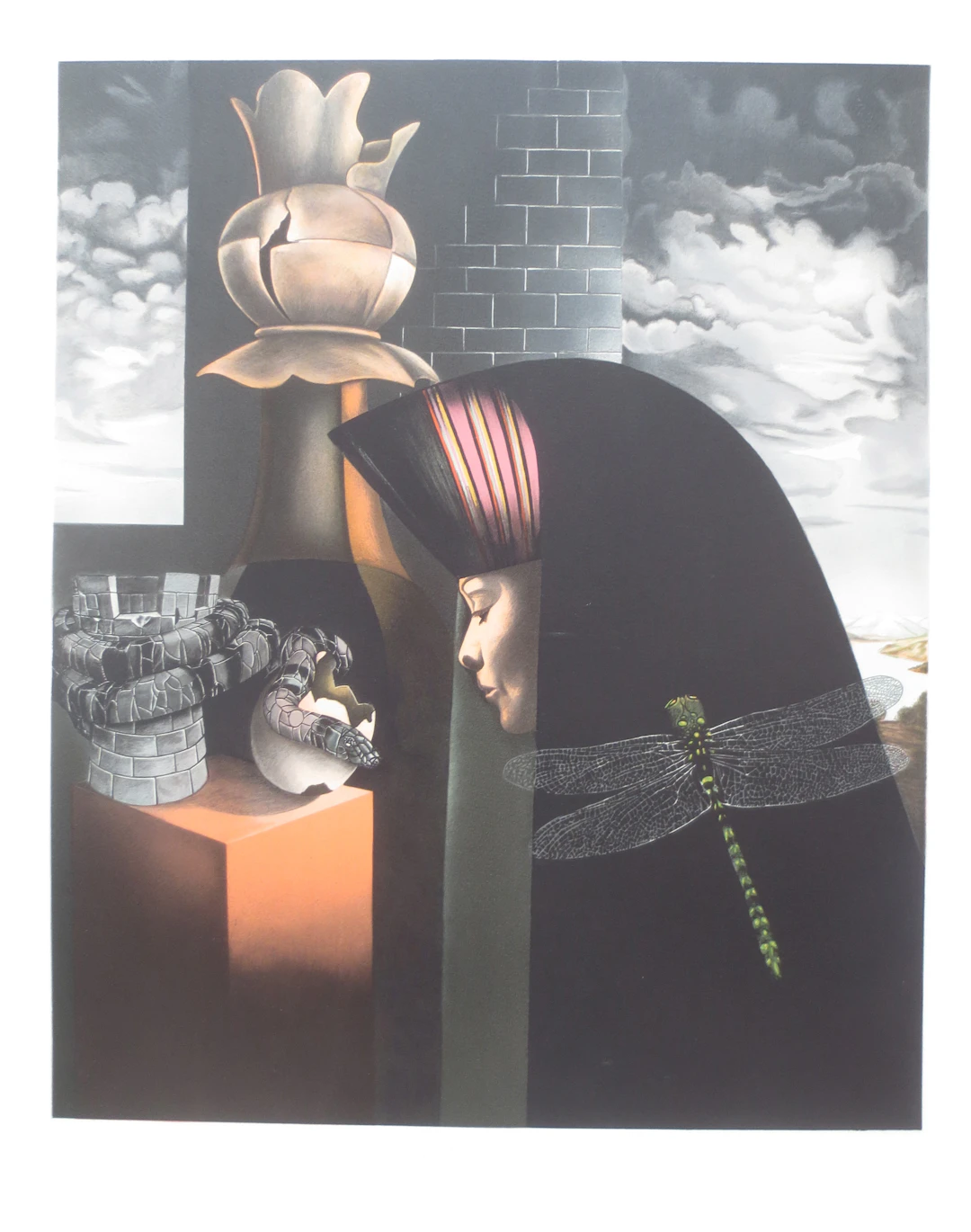 Jean-Michel LENGRAND - La magicienne, 1983 - Lithographie signée au crauon