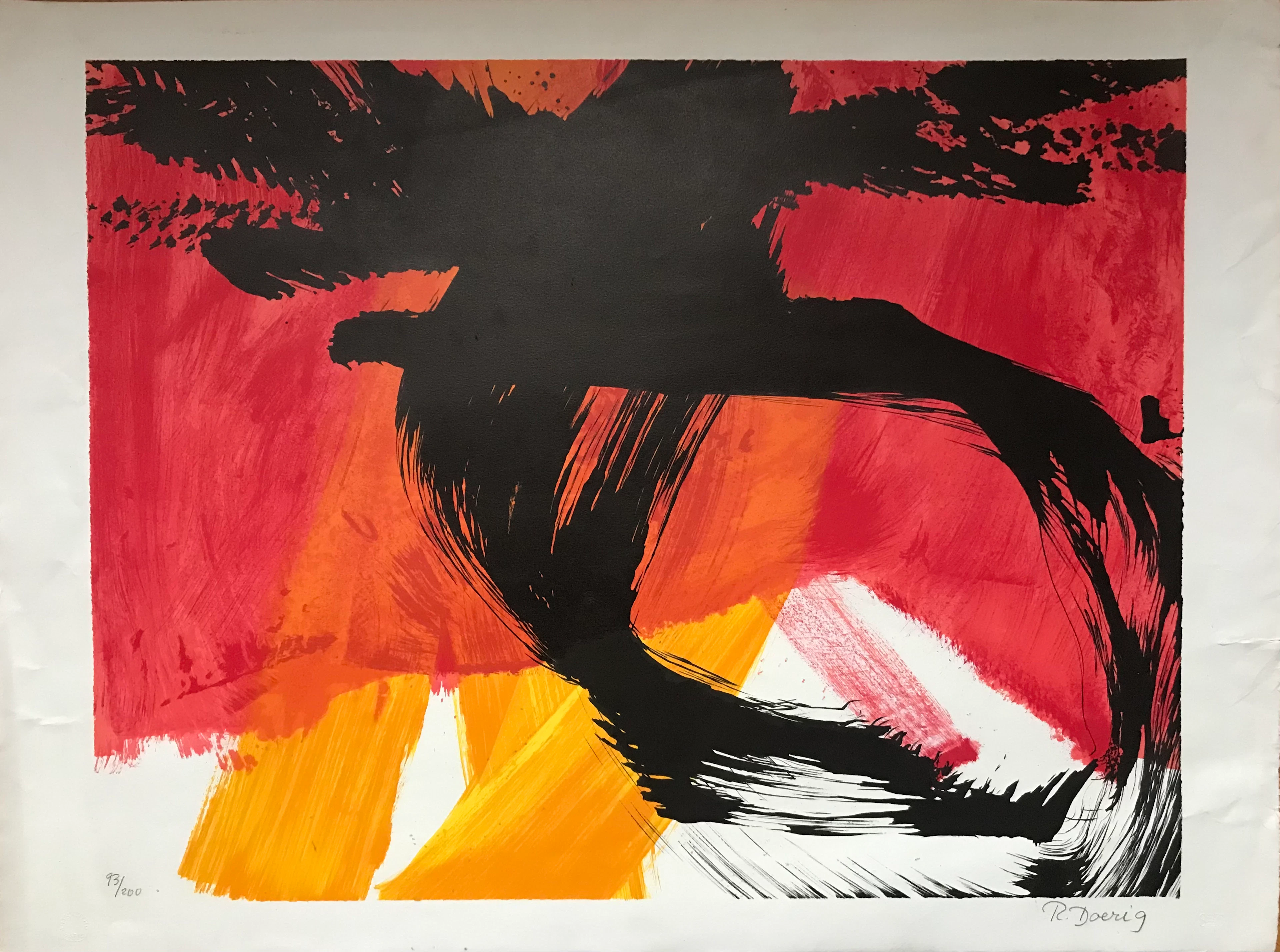 Roswitha DOERIG - Composition, vers 1990 - Lithographie originale