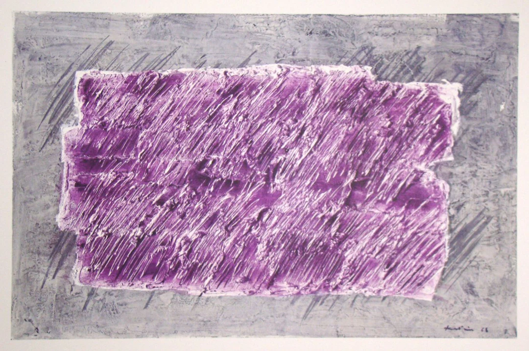 Jean FAUTRIER (d'après) - Striures, 1963 - Lithographie offset signée et datée