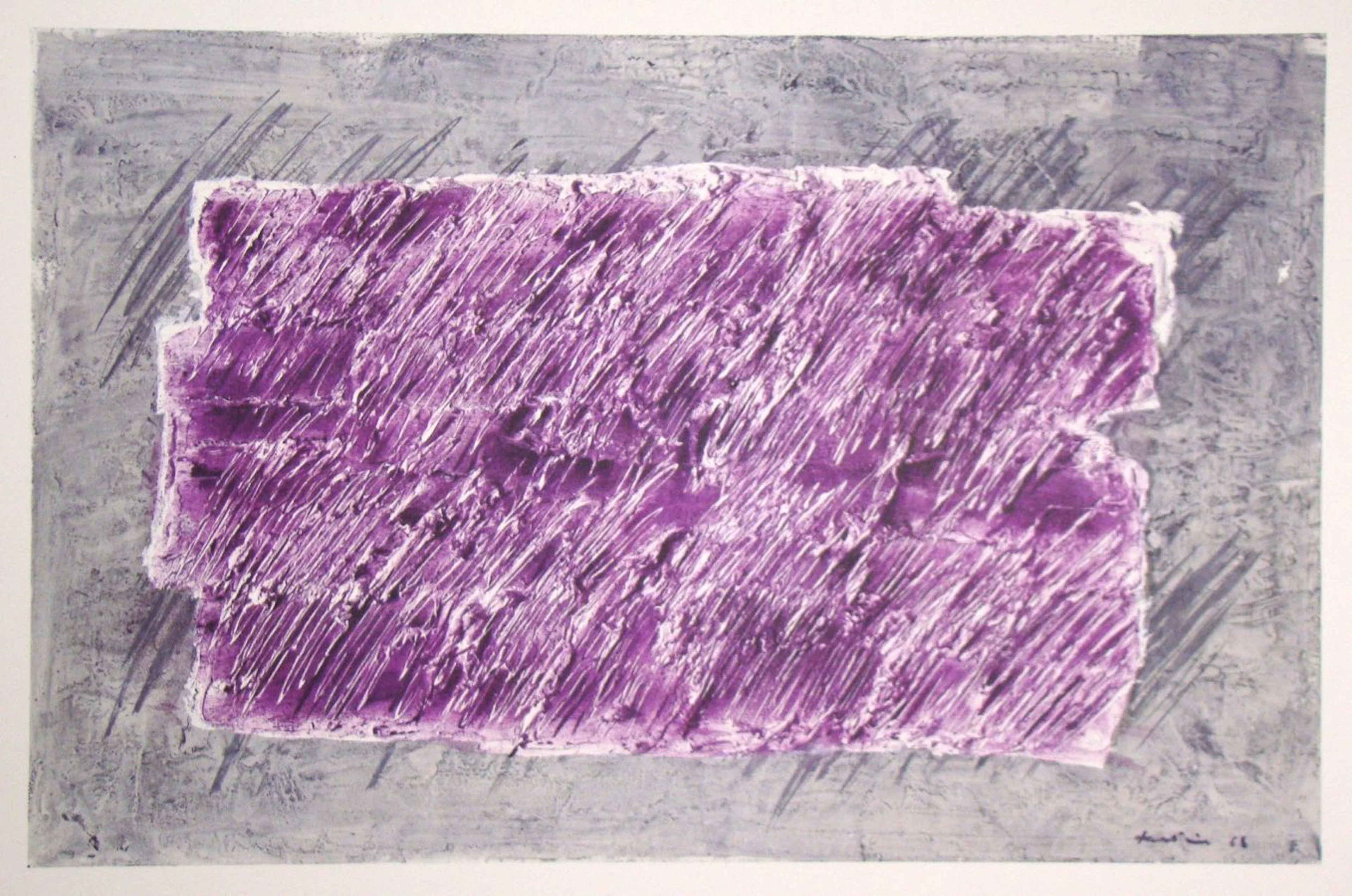Jean FAUTRIER (d'après) - Striures, 1963 - Lithographie offset signée et datée