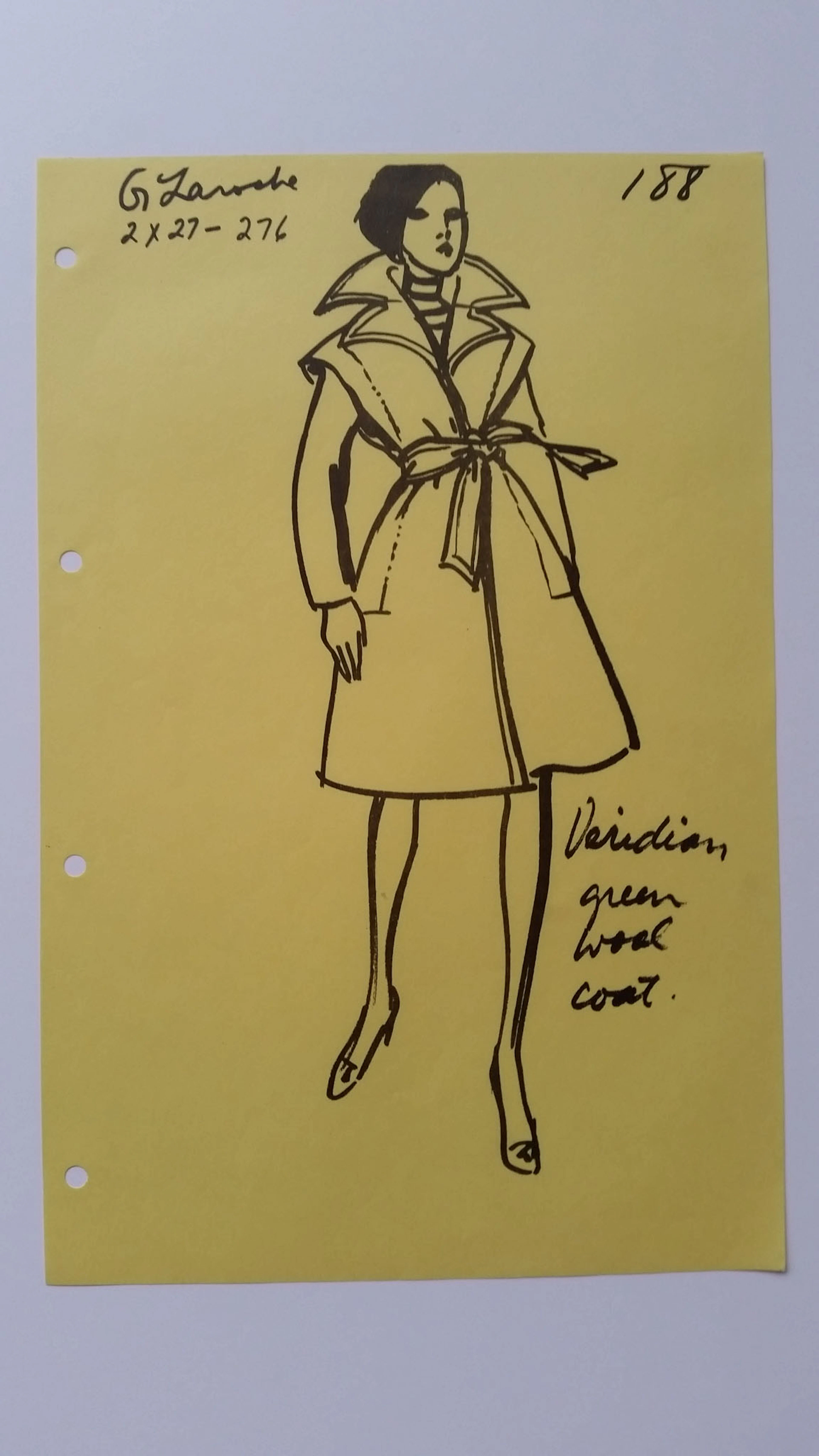 Guy Laroche - Croquis veste - Veridian green wool coat