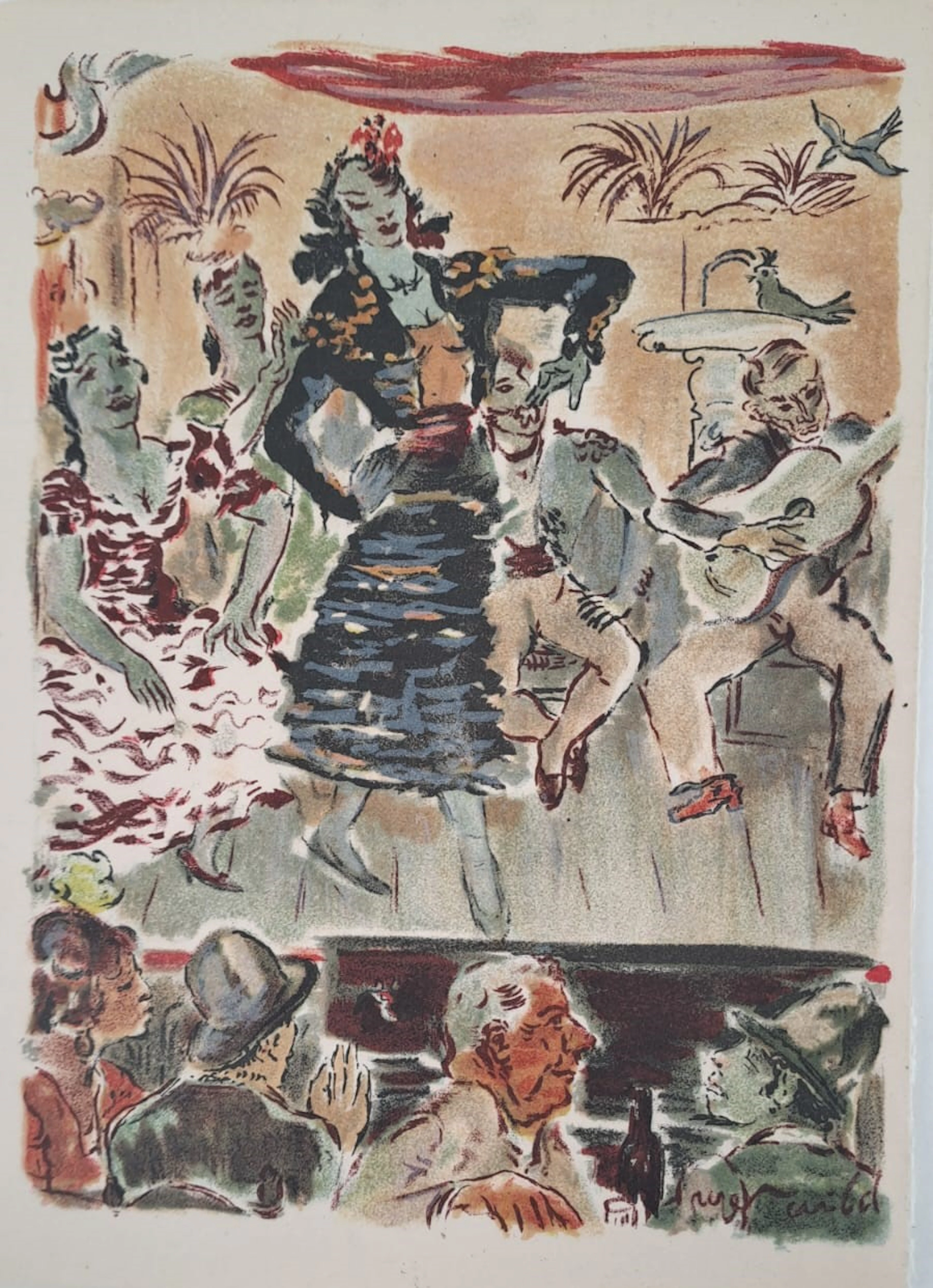 Roger Wild - La représentation - Lithographie originale signée