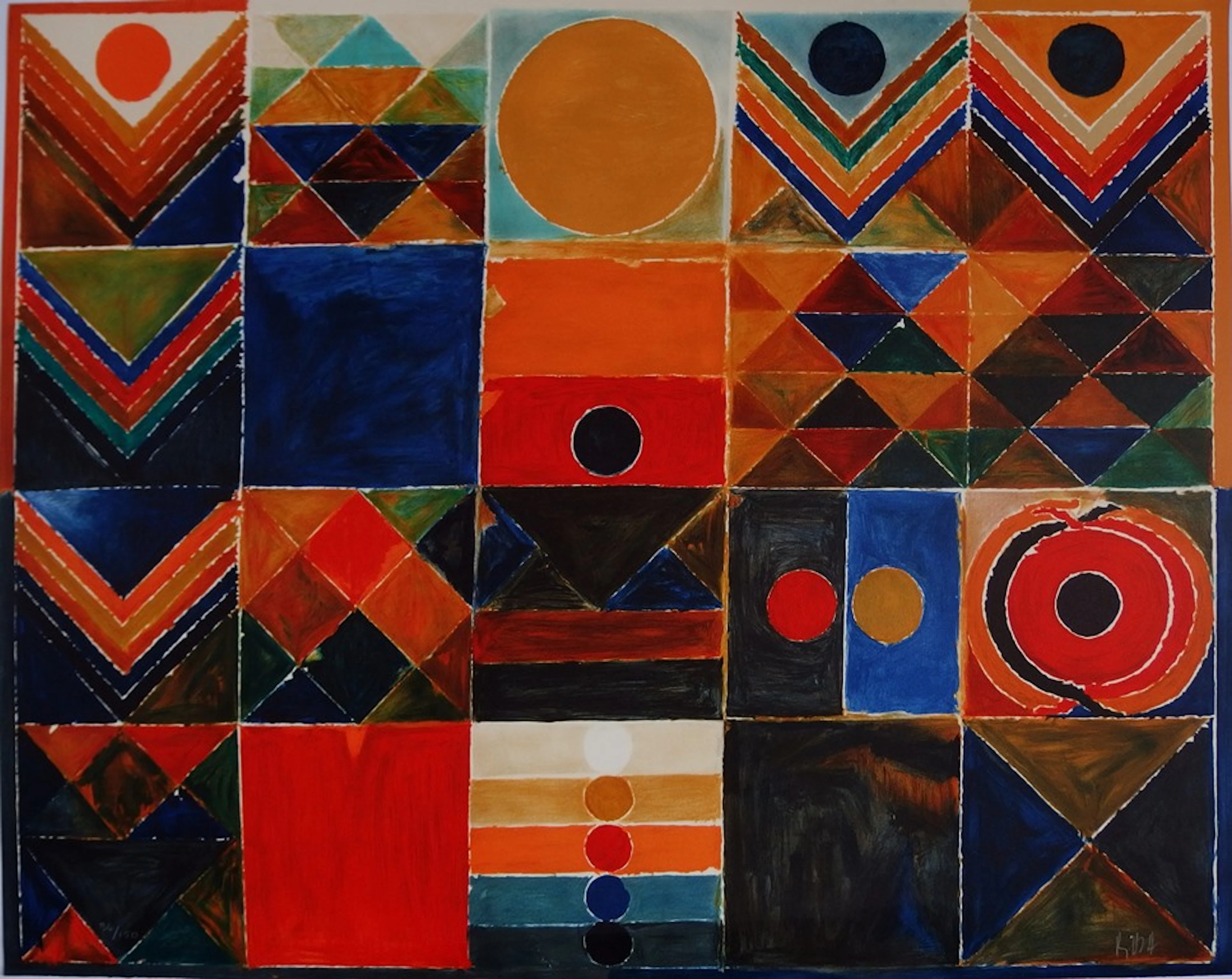 Sayed Haider RAZA - Morning Raga, Lithographie originale signée