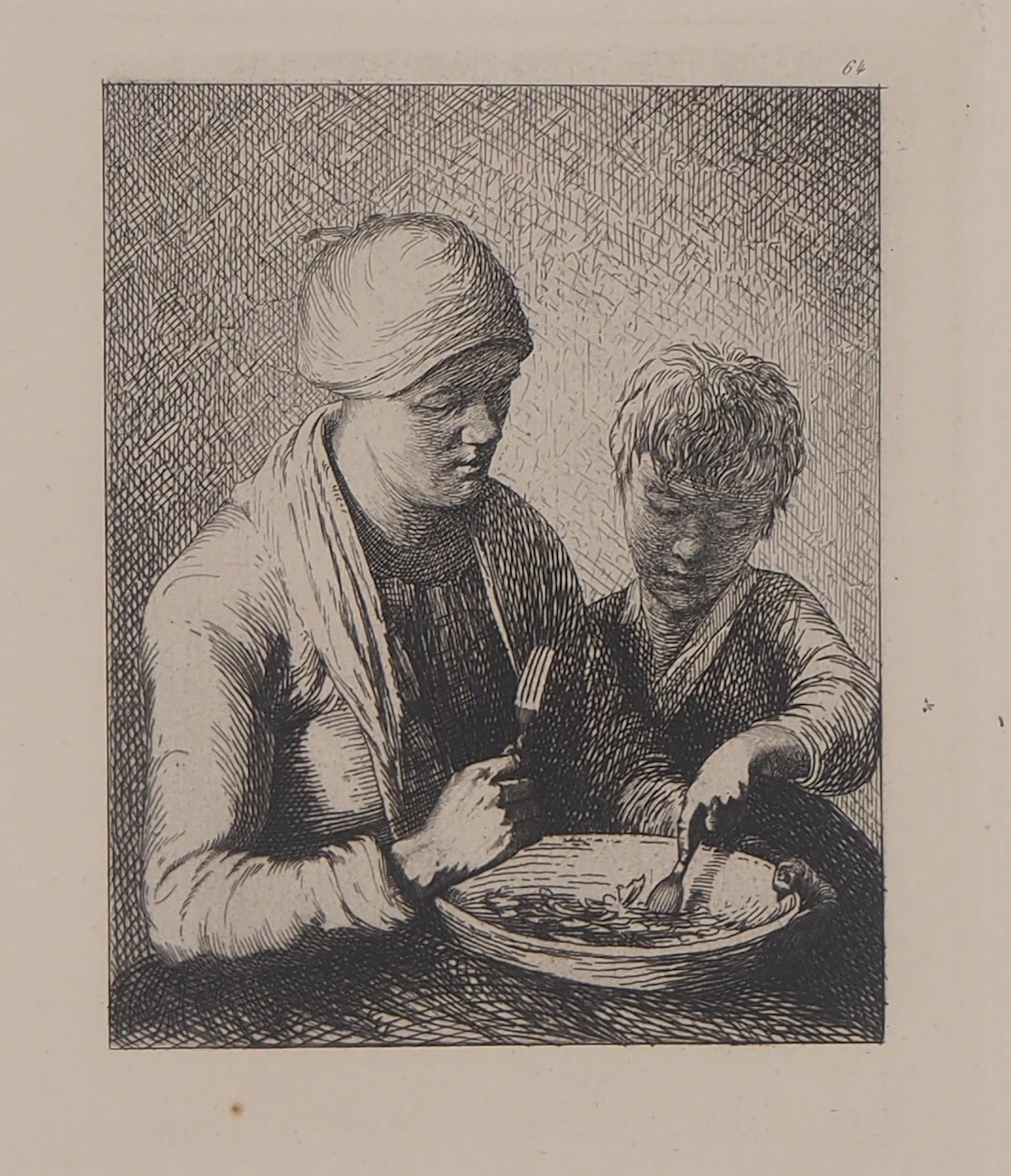 Auguste BOULARD (d’après) - Le déjeuner, 1873 - Gravure