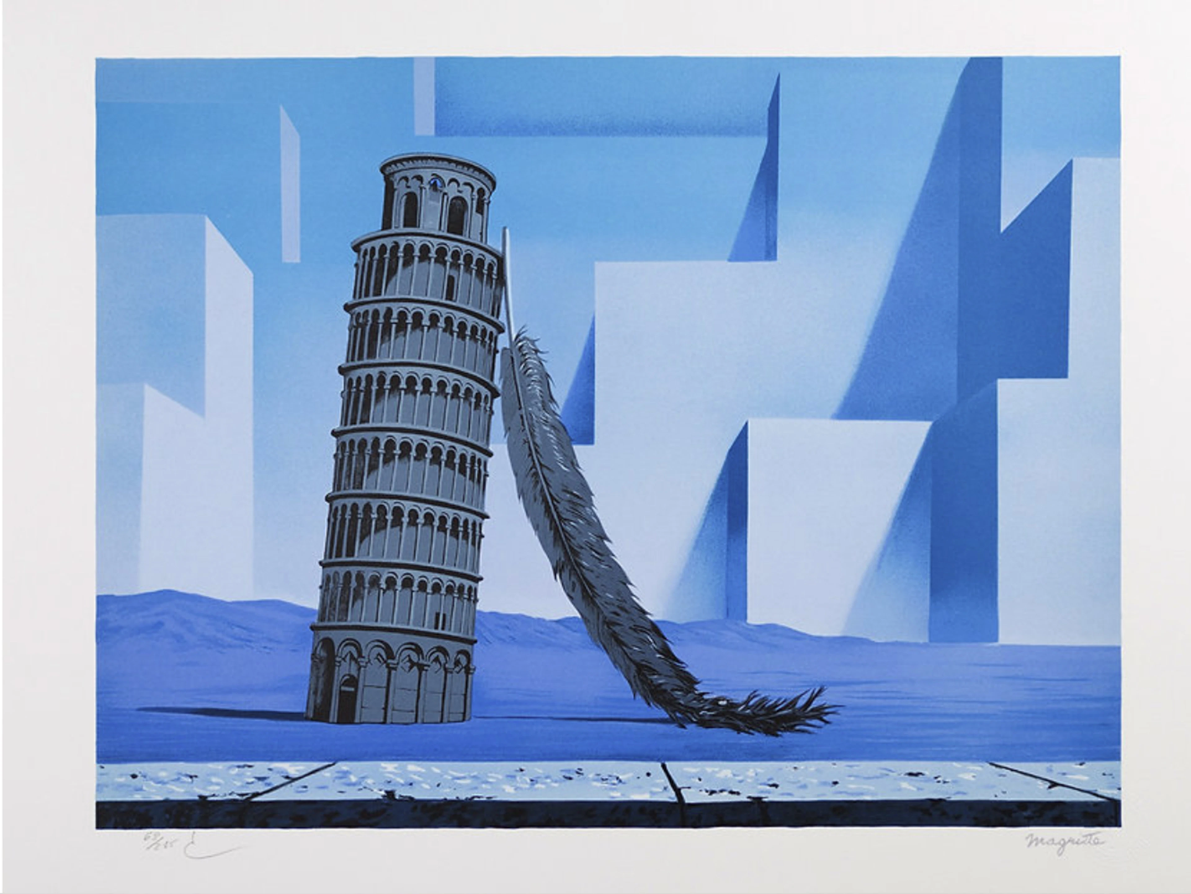 René Magritte - La Nuit de Pise Lithographie