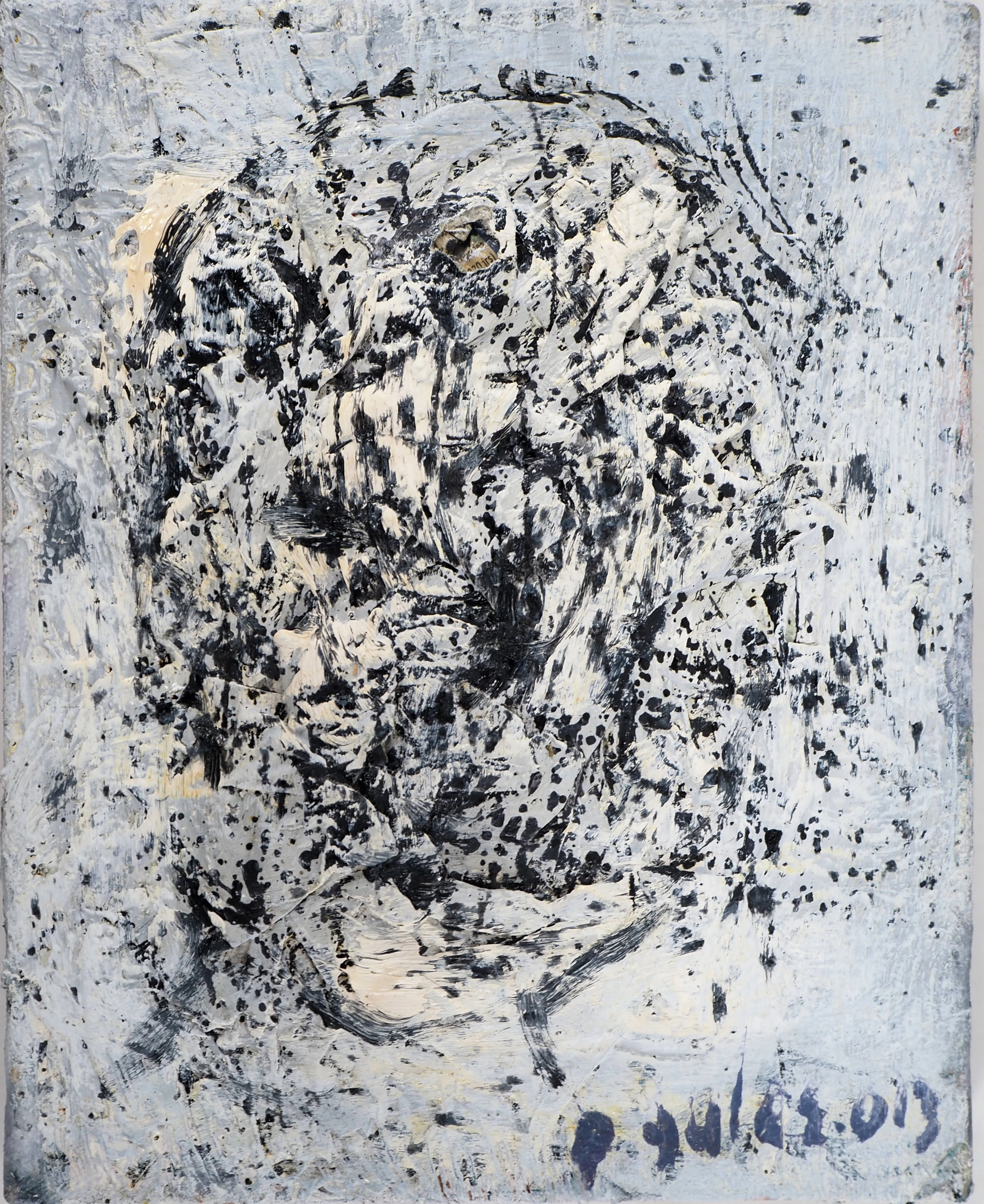 Dyap GULER - Tête de mort abstraite - Technique mixte sur toile