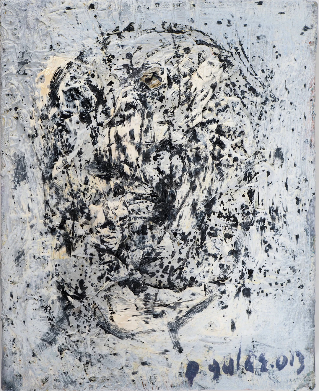 Dyap GULER - Tête de mort abstraite - Technique mixte sur toile