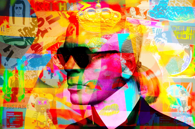 Gaudi.C - karl lagerfeld pop street art, 2022