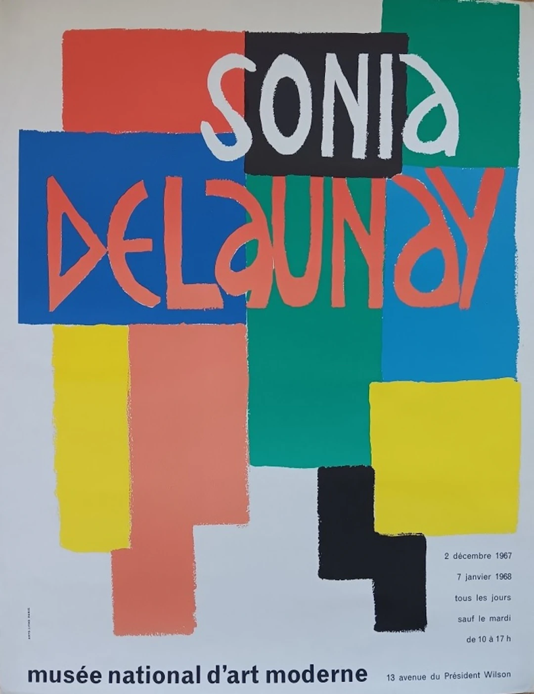 Sonia DELAUNAY - Affiche lithographique originale d’exposition - Musée