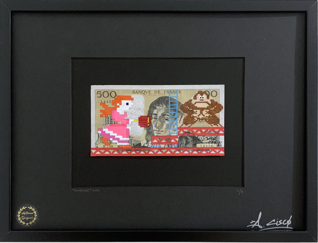 Cisco - Powerless, 2026 - Acrylique sur billet