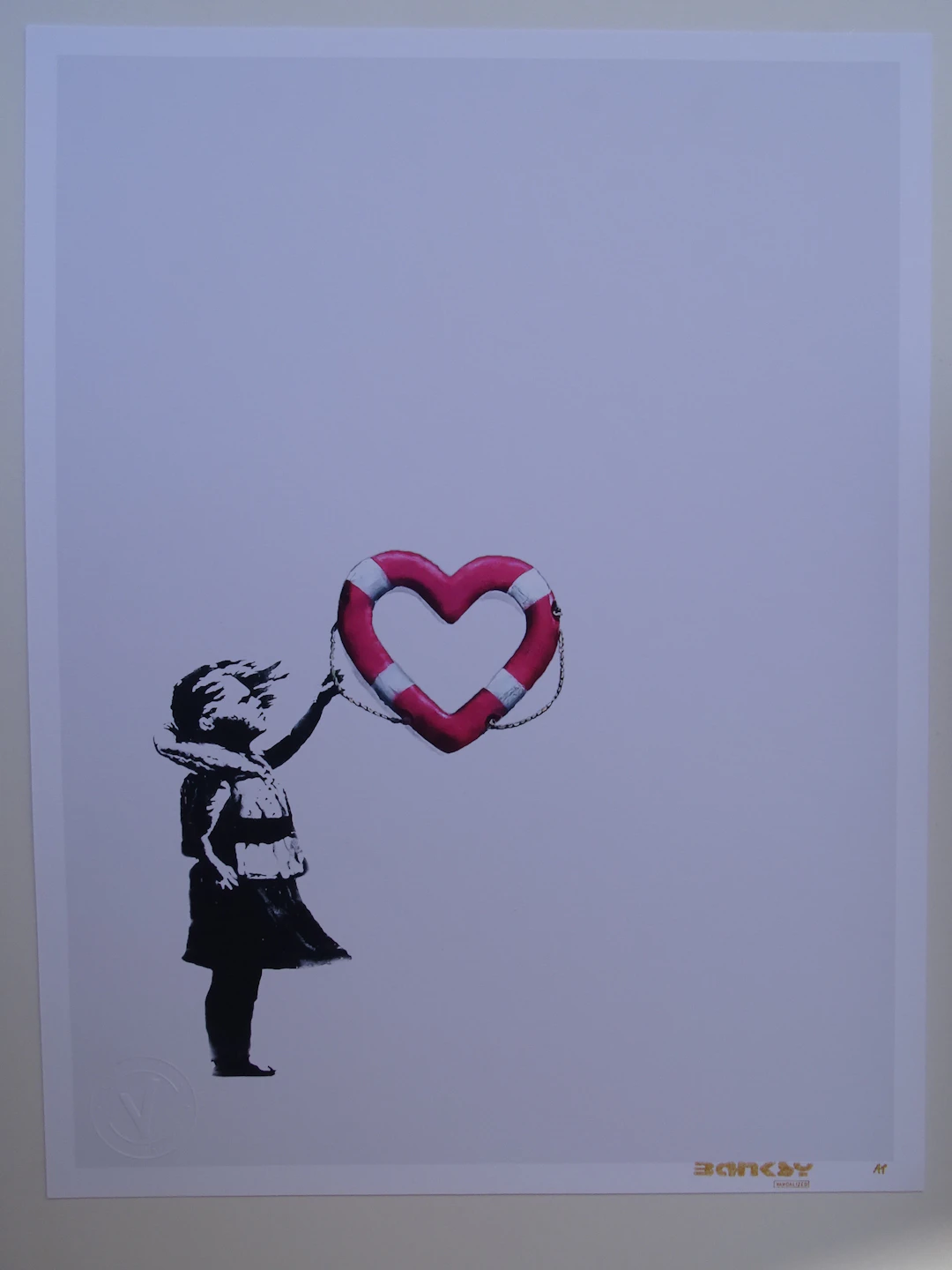 Banksy x Post Modern Vandal - Girl With Heart Shaped Float, 2020 - Impression
