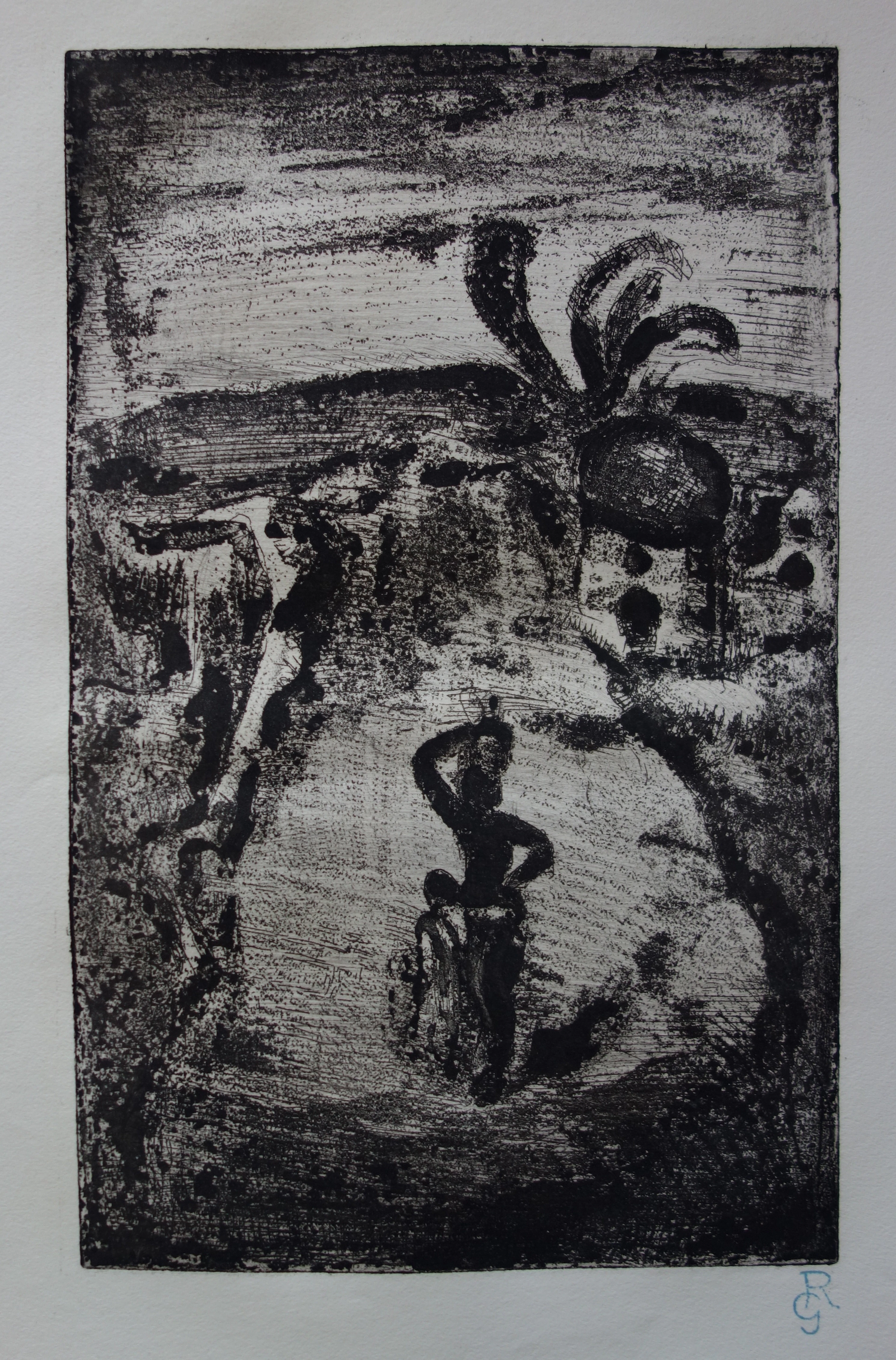 Georges ROUAULT - La cueillette des fruits, Gravure originale signée