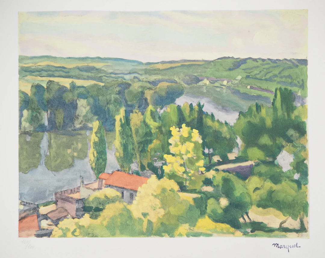 Albert MARQUET : La Frette sur Seine - Lithographie originale signée