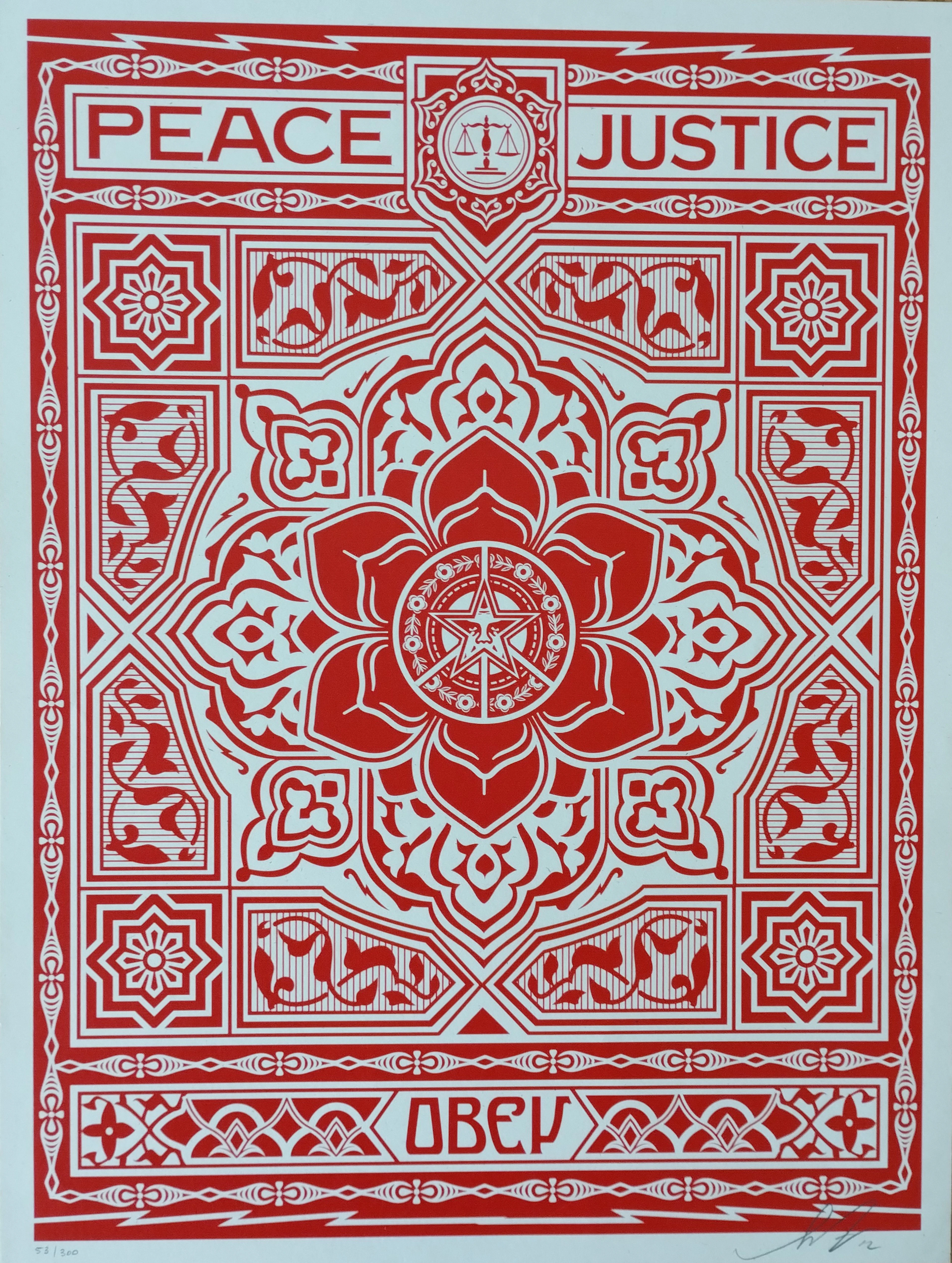 Shepard FAIREY (Obey) - Obey Peace and Justice Ornament Black 2012
