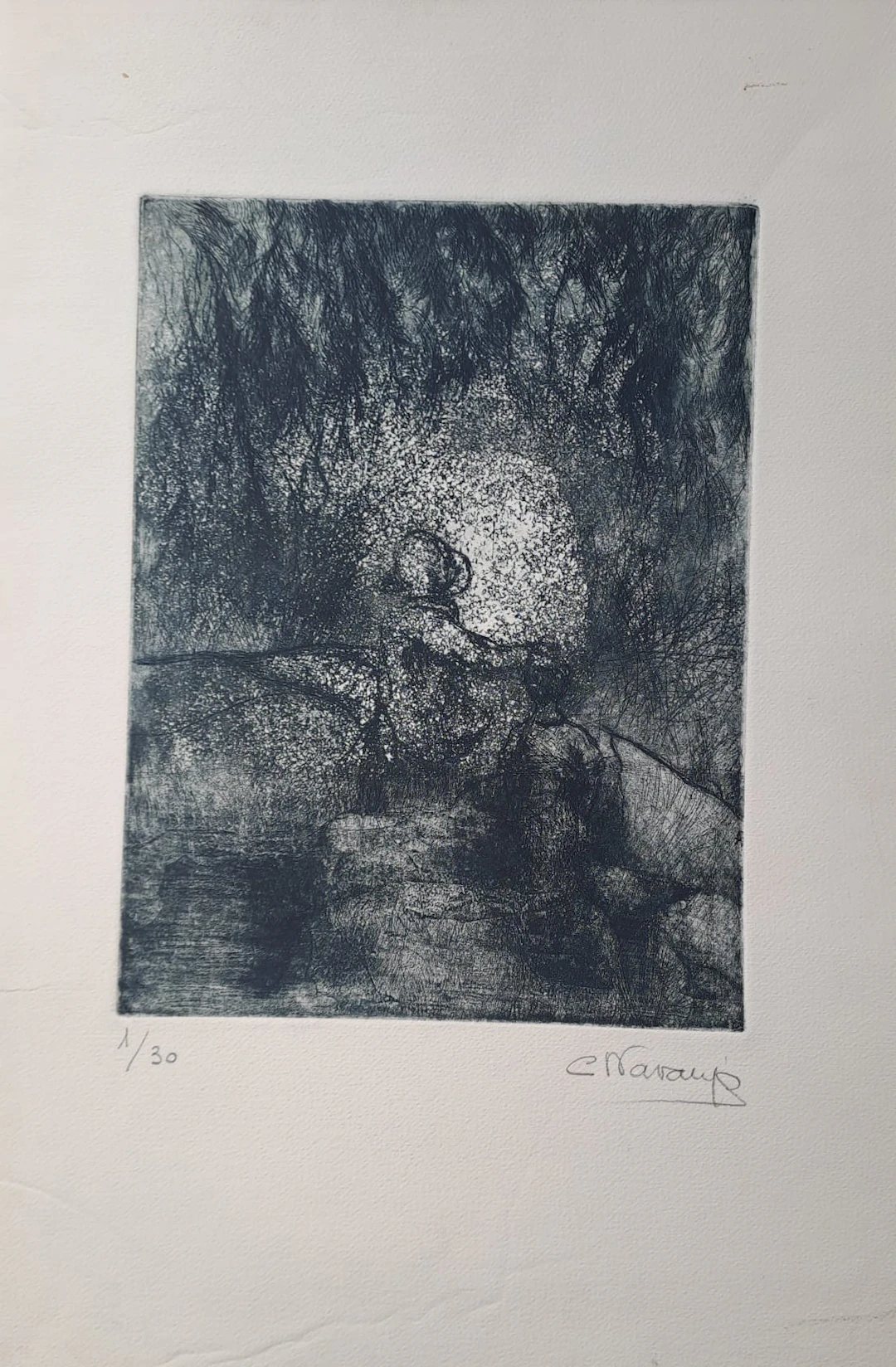 C. Navarys - Crépuscule - Lithographie, signée et numéroté