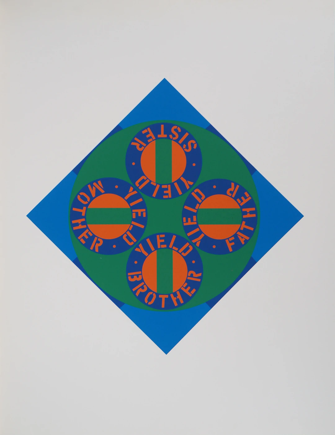 Robert INDIANA : American Dream Family, Yield Brother, Sérigraphie originale